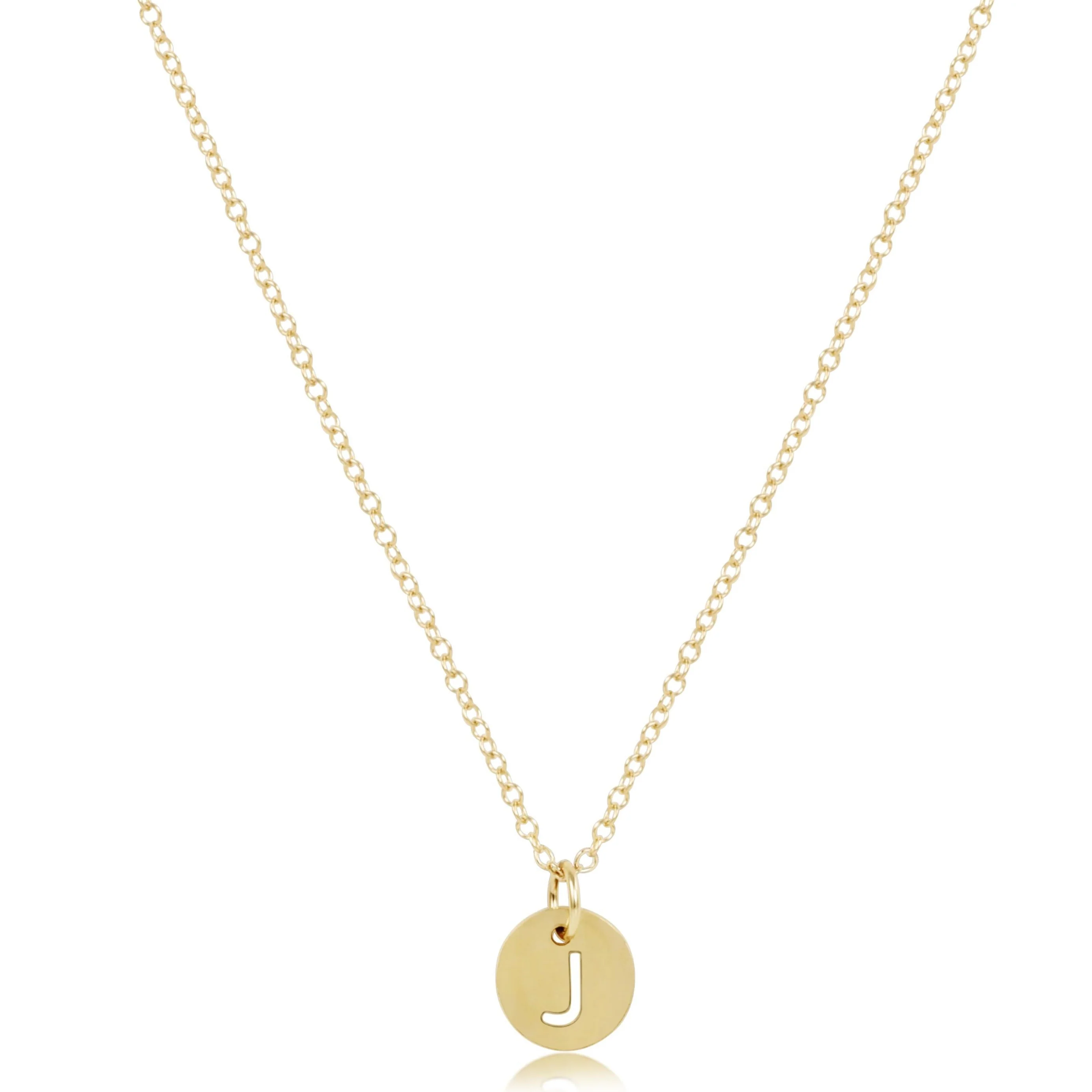 16" Necklace Gold - Respect Small Gold Disc - Image 10