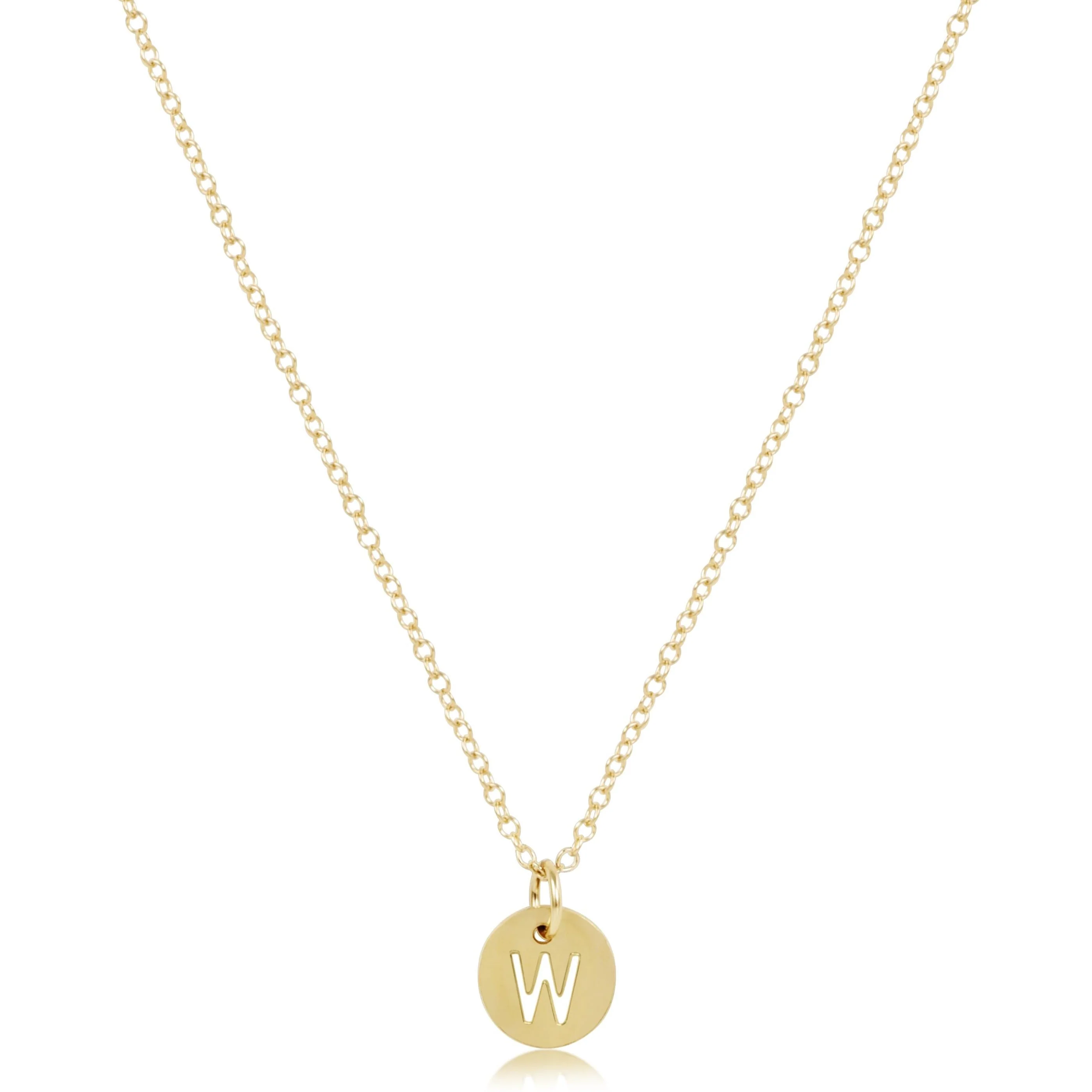 16" Necklace Gold - Respect Small Gold Disc - Image 23