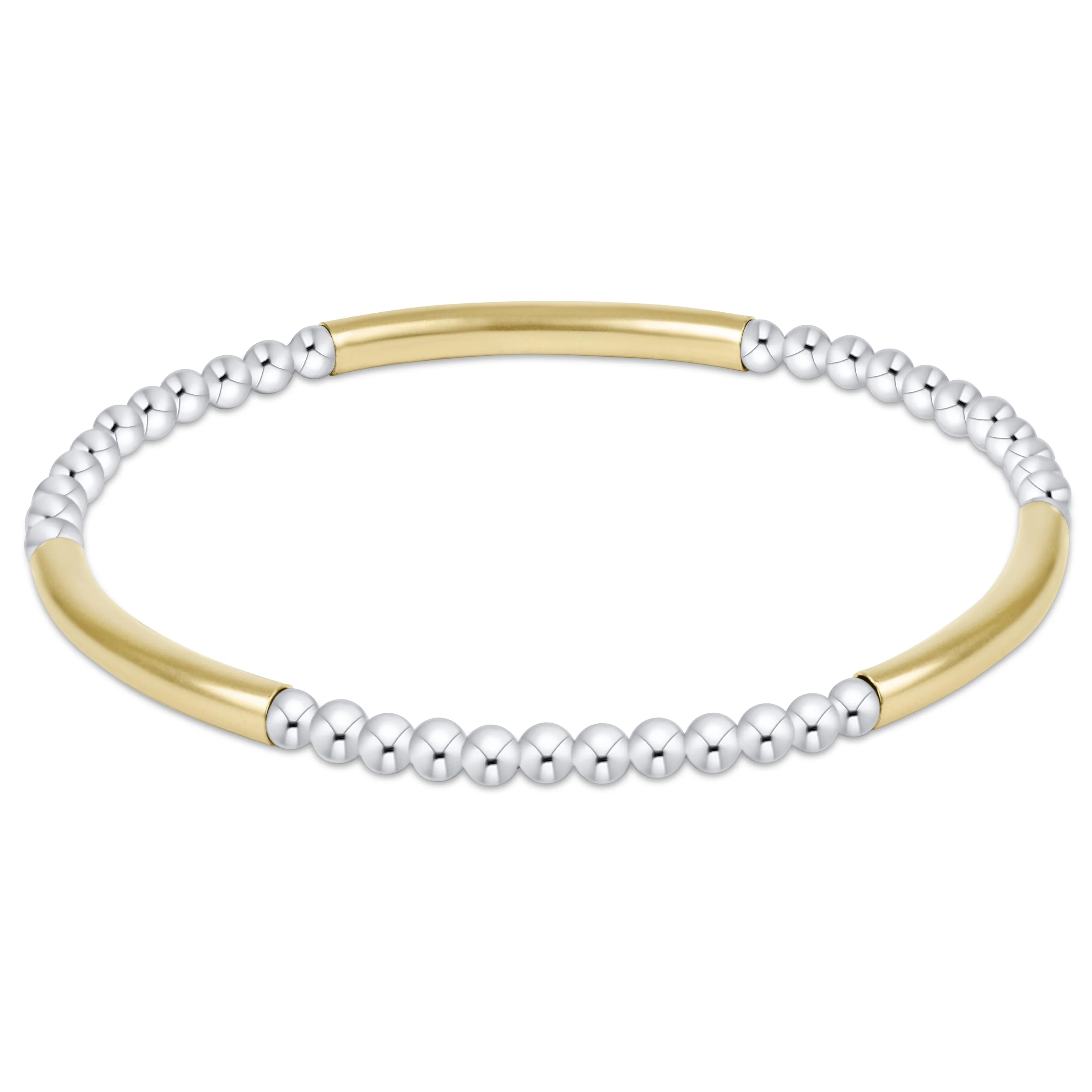 Bliss Bar Pattern Mixed Metal 3mm Bracelet