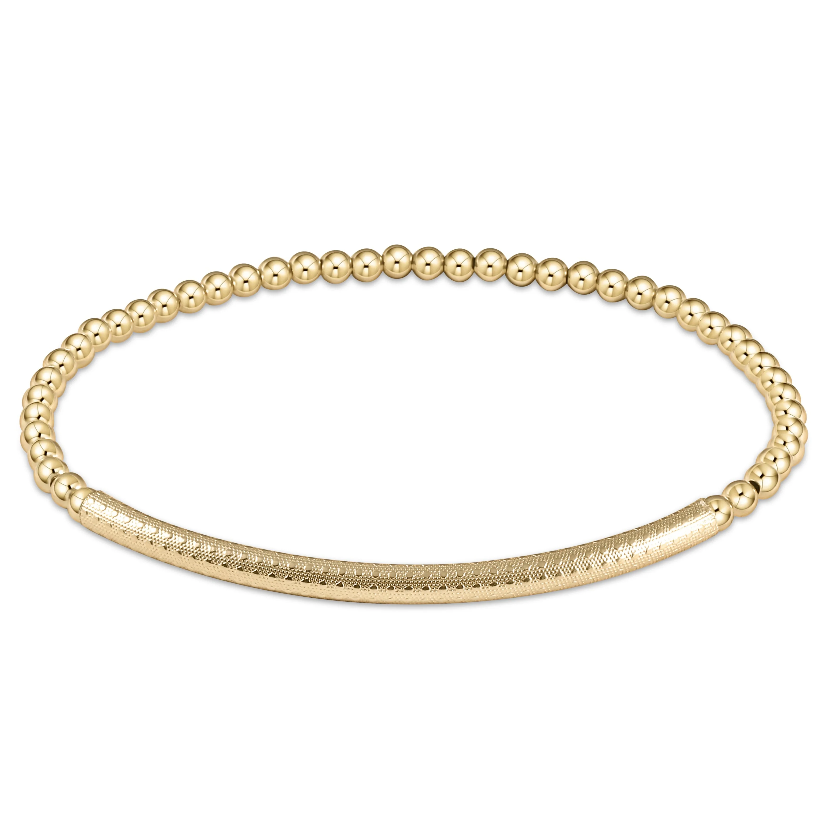 Bliss Bar Textured Gold 3mm Bracelet
