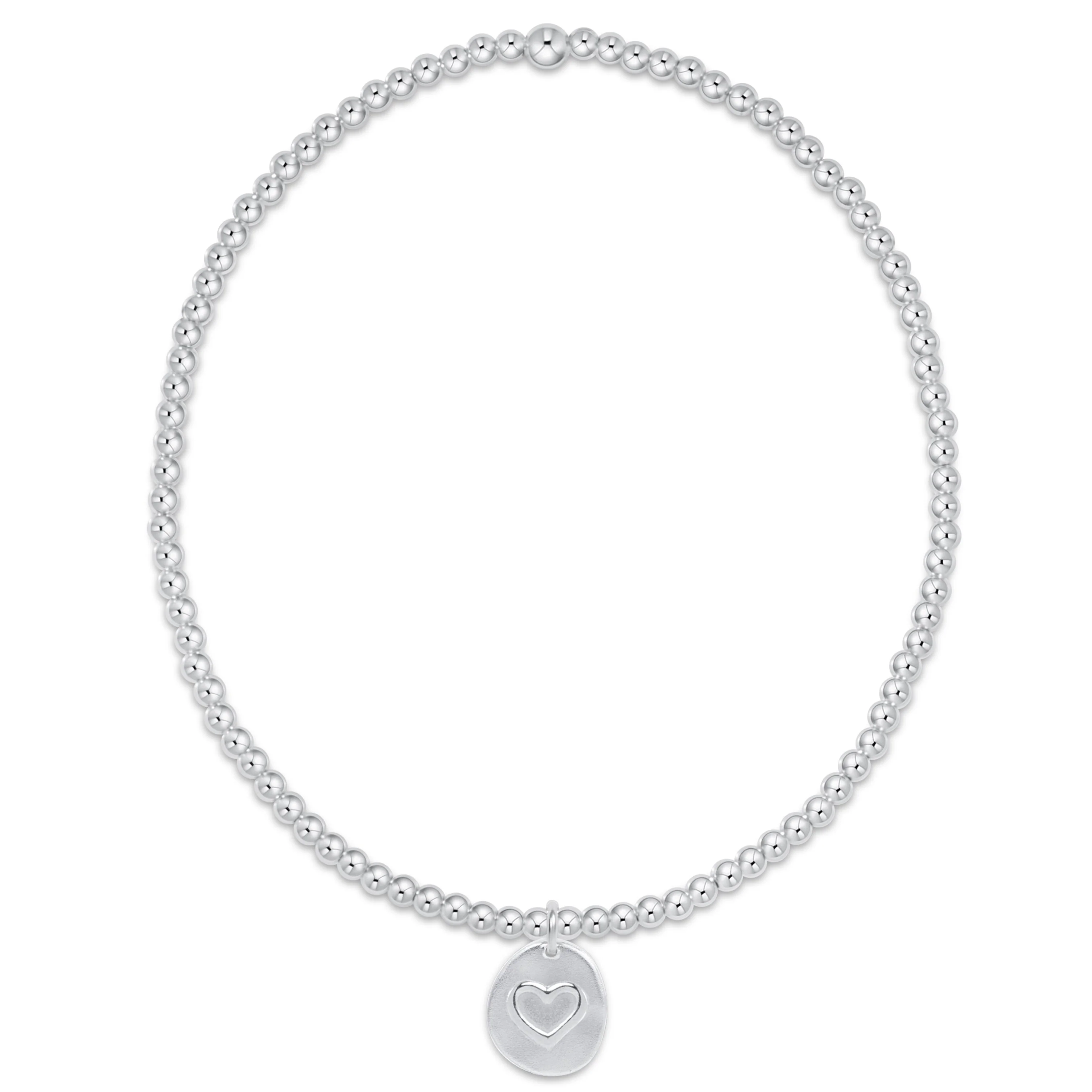 Classic Sterling 2mm Bracelet - Inspire Love Small Sterling Disc