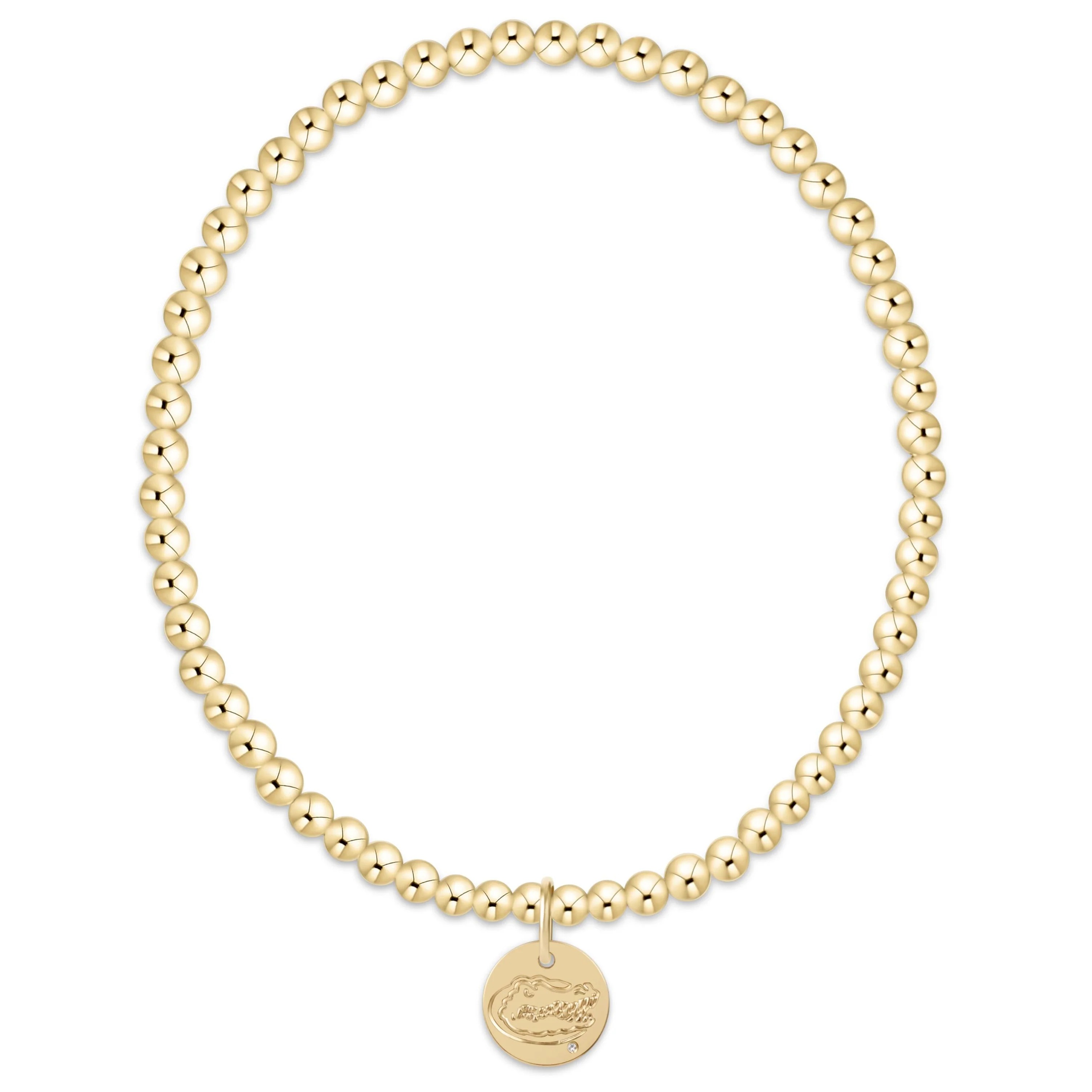 eCOLLEGIATE Classic Gold 3mm Bracelet - Florida Disc - Image 3