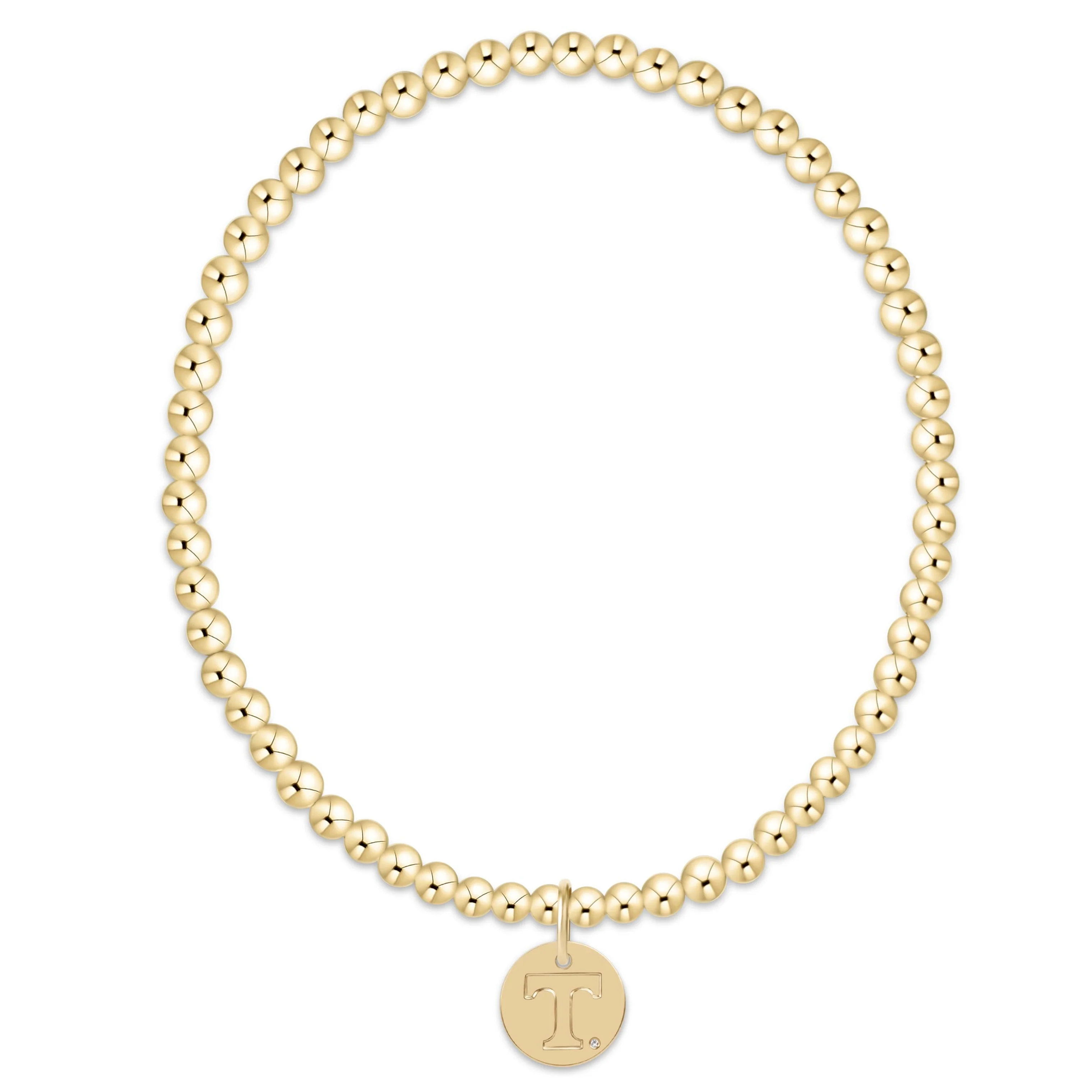 eCOLLEGIATE Classic Gold 3mm Bracelet - UTK Disc - Image 3