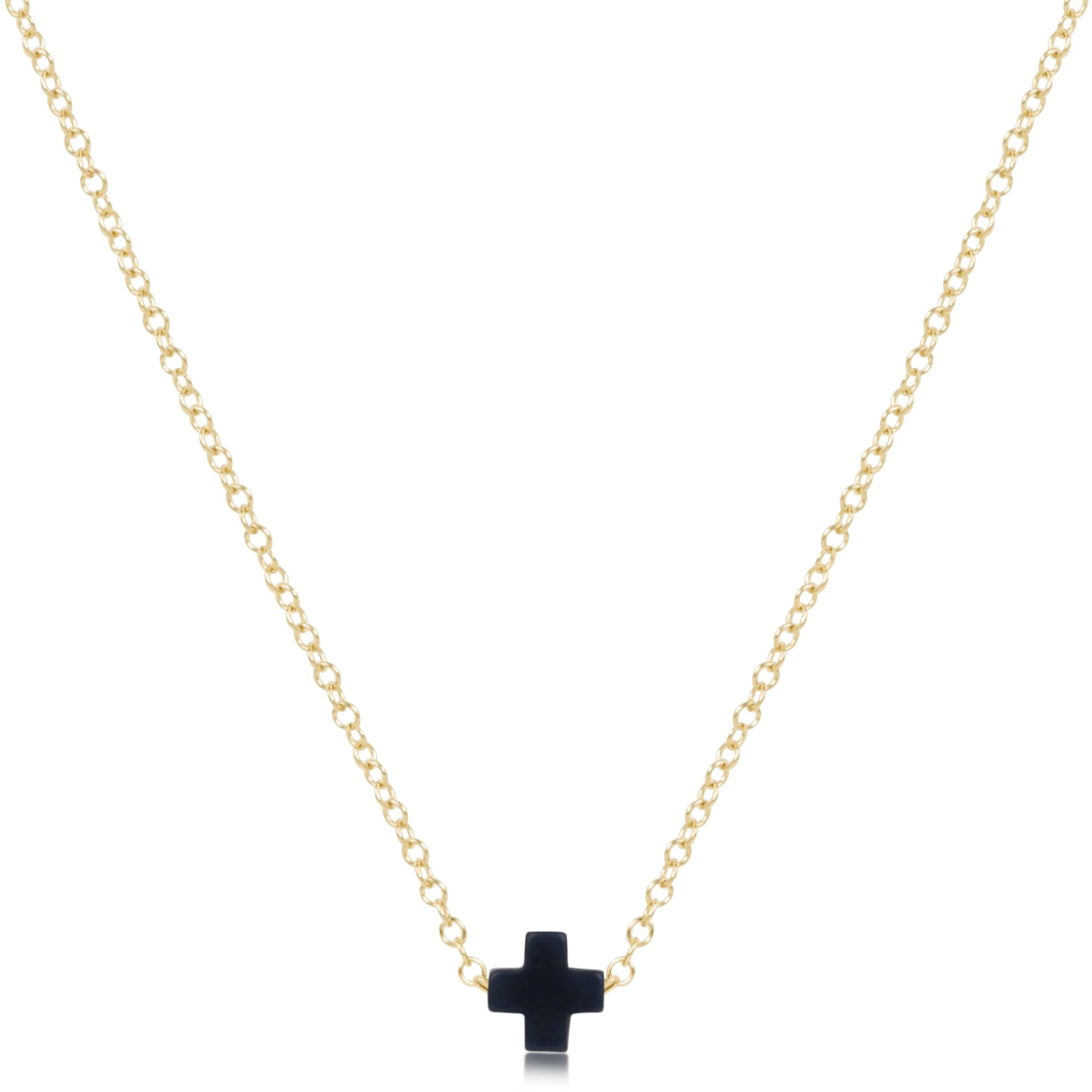 egirl 14" Necklace Gold - Signature Cross Small - Image 11