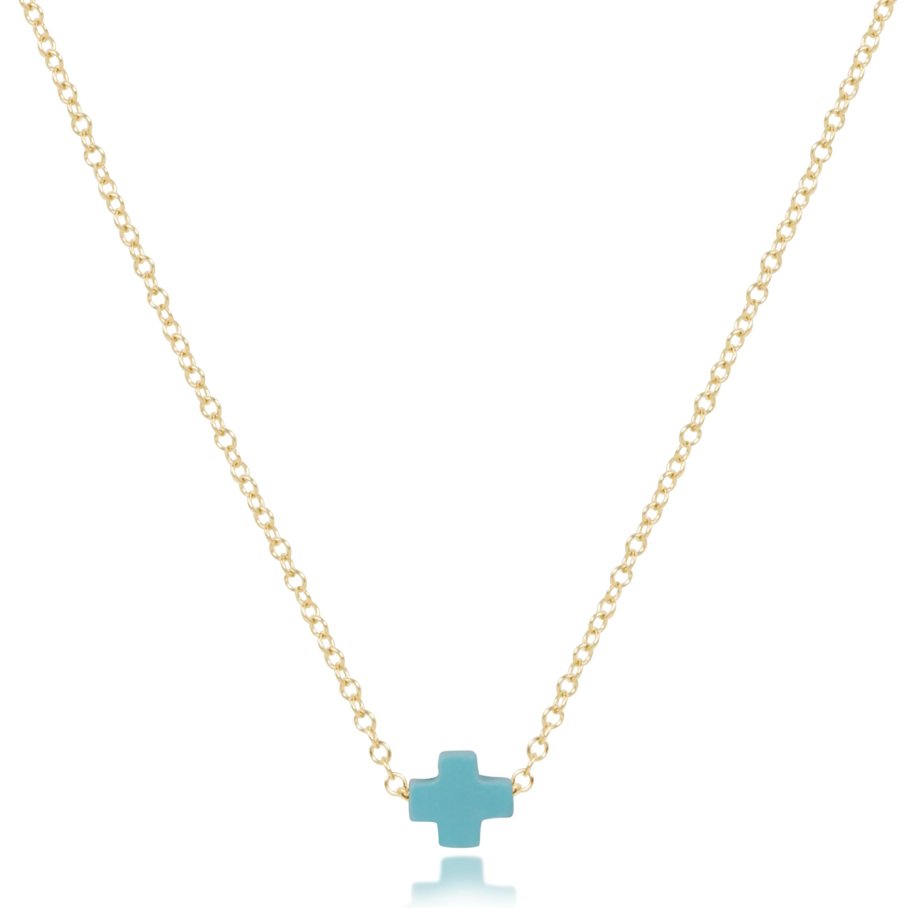 egirl 14" Necklace Gold - Signature Cross Small - Image 3