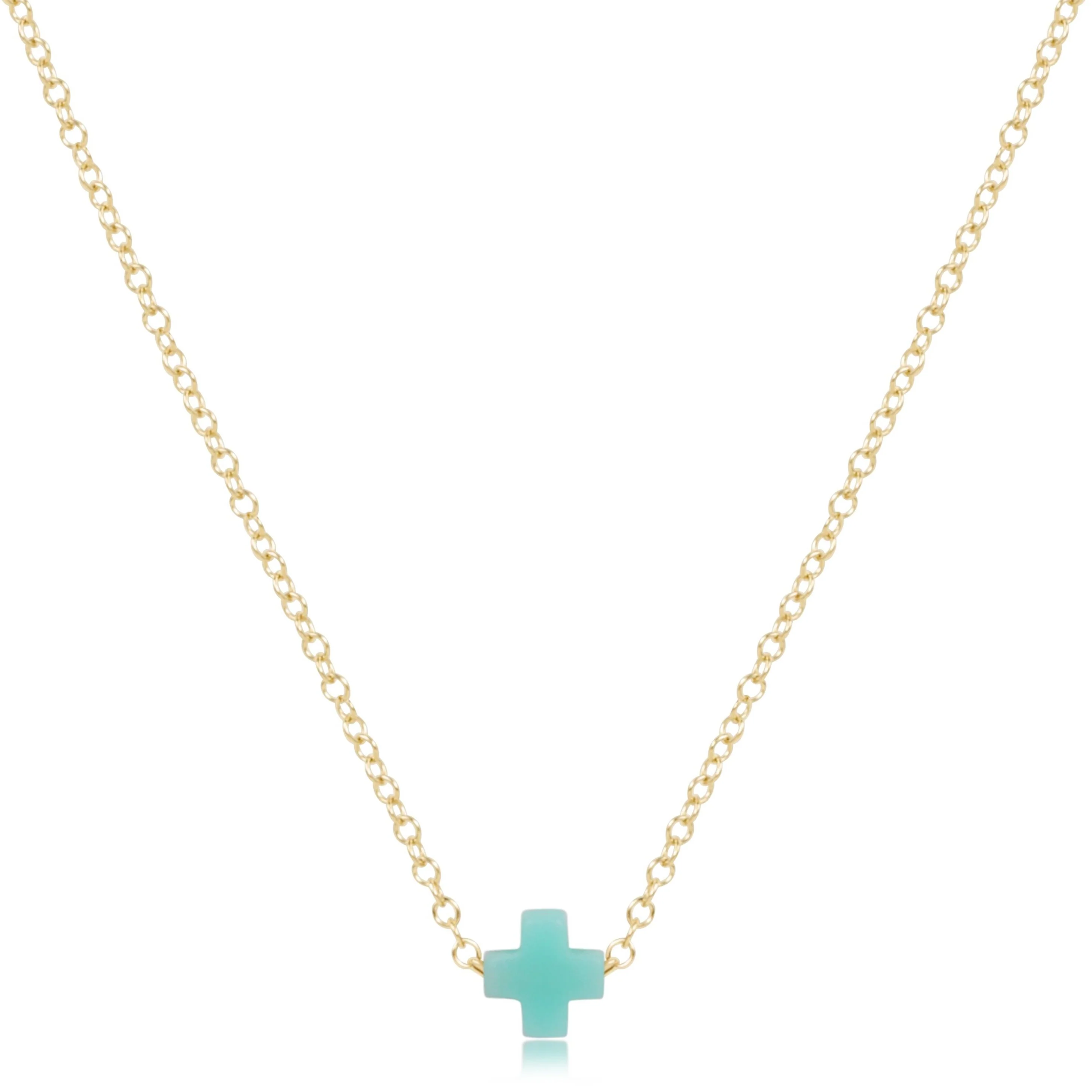 egirl 14" Necklace Gold - Signature Cross Small - Image 5