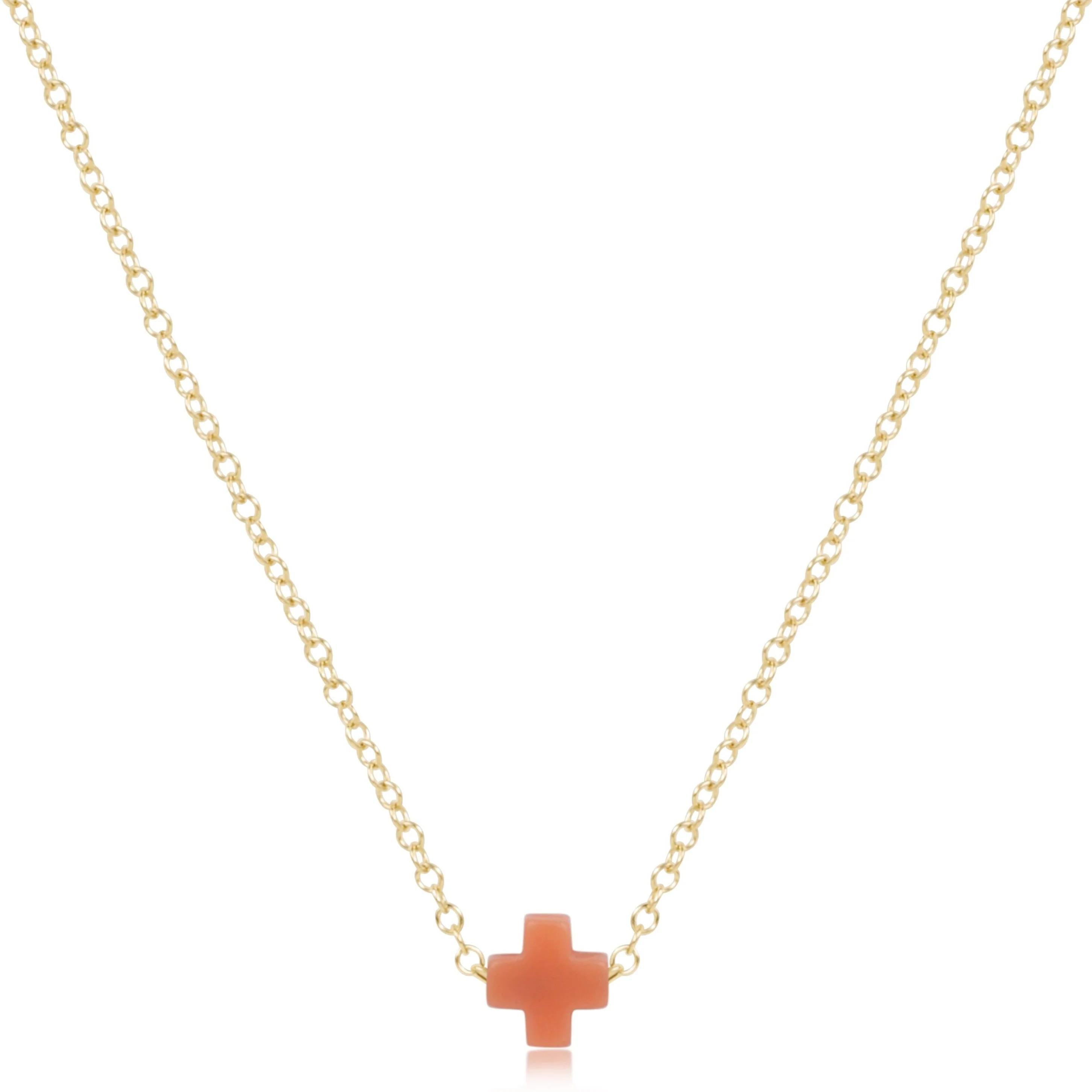 egirl 14" Necklace Gold - Signature Cross Small - Image 9