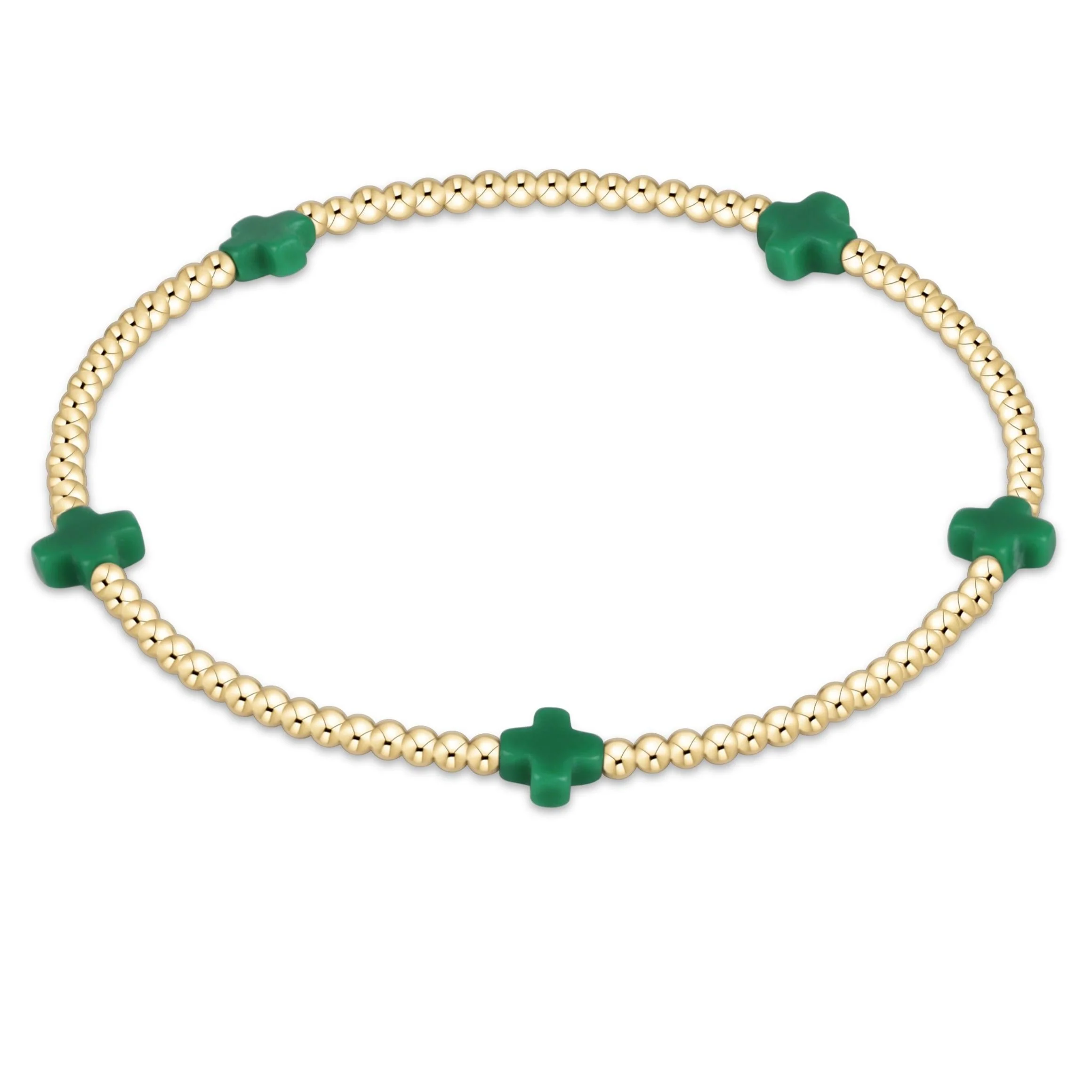 Signature Cross Small 2mm Gold Bracelet - Image 8