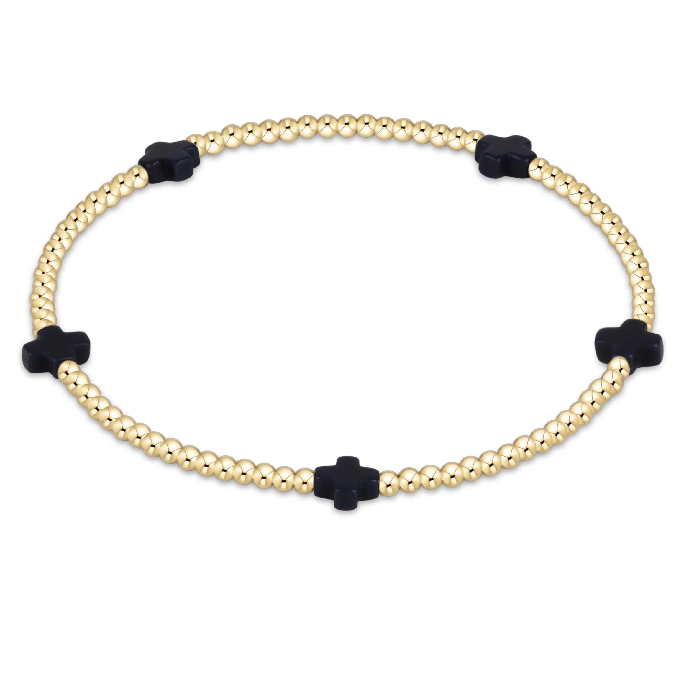 Signature Cross Small 2mm Gold Bracelet - Image 10