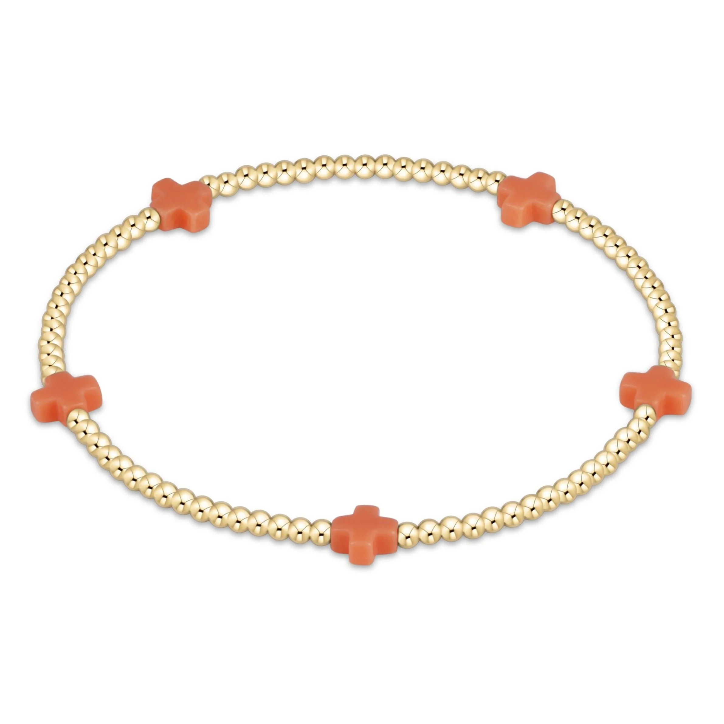 Signature Cross Small 2mm Gold Bracelet - Image 7