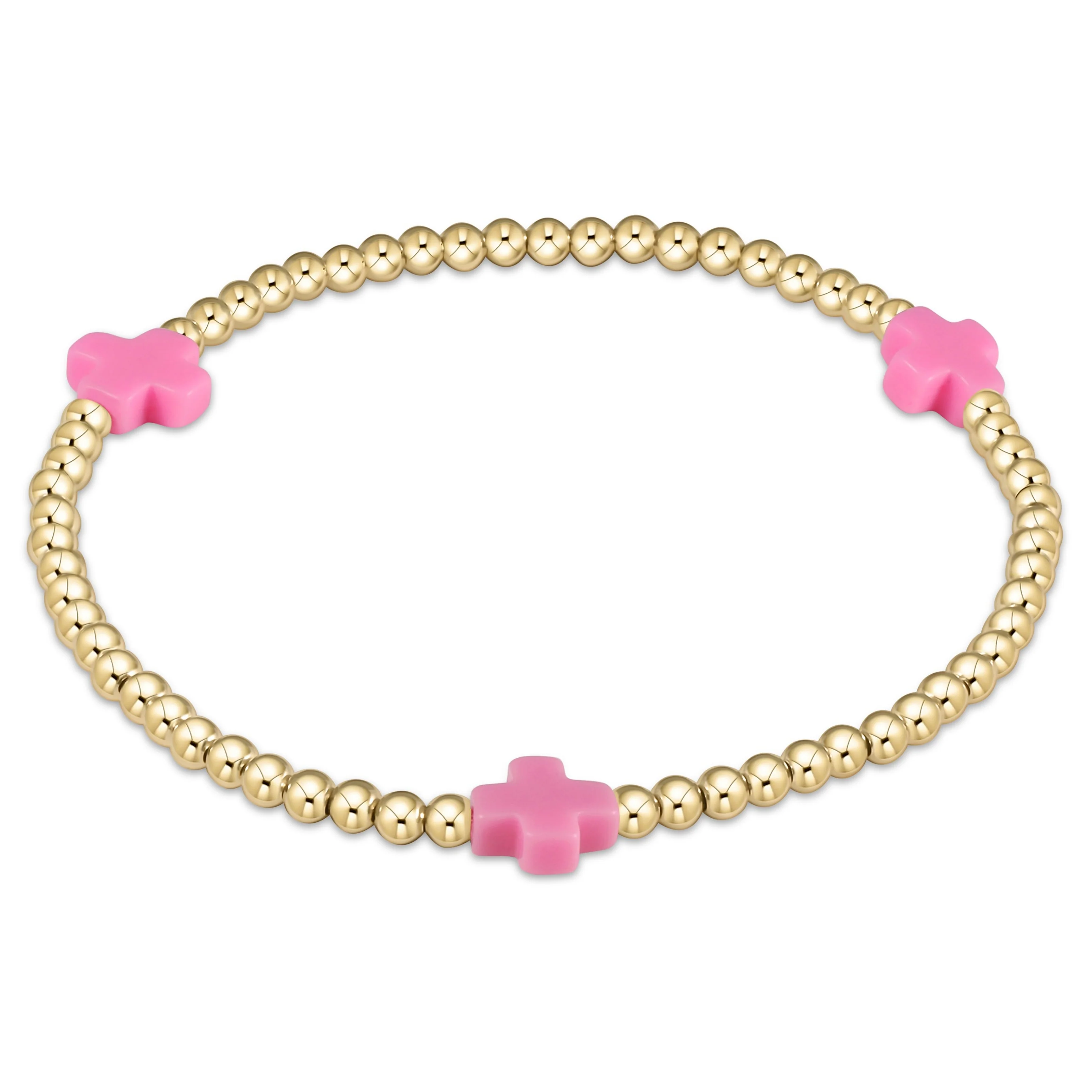 egirl Signature Cross 3mm Gold Bracelet - Image 3