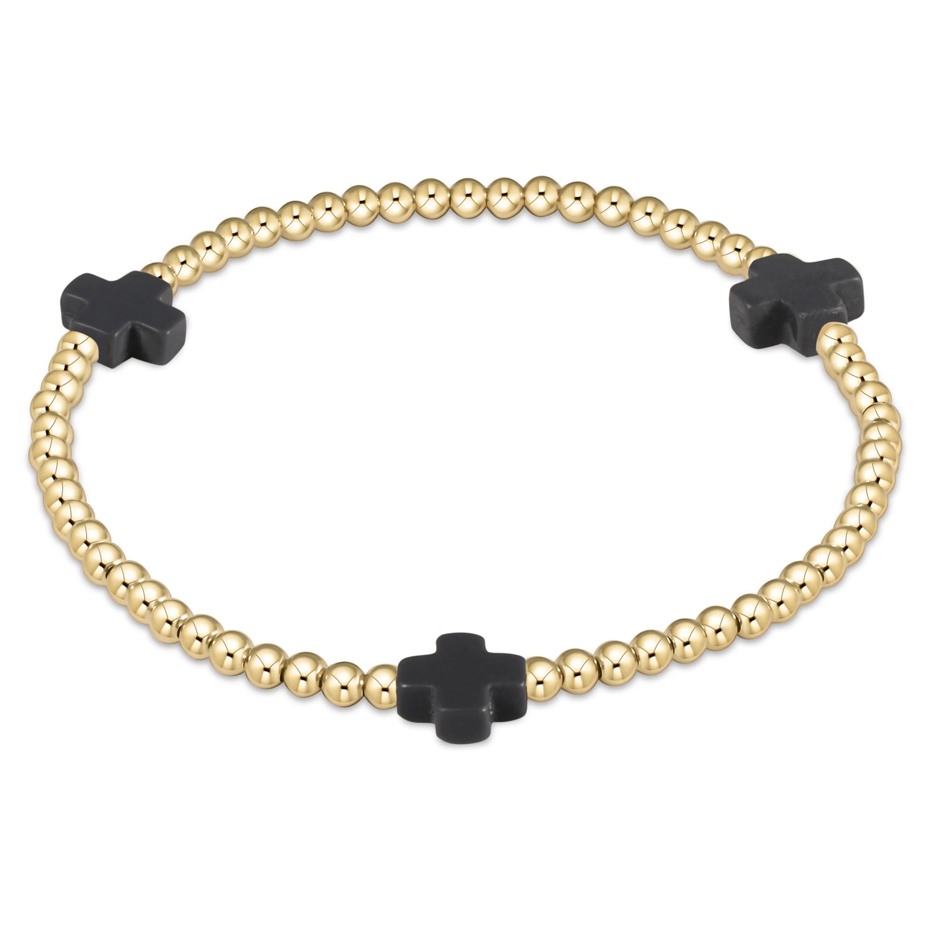 Extends Signature Cross 3mm Gold Bracelet - Image 6
