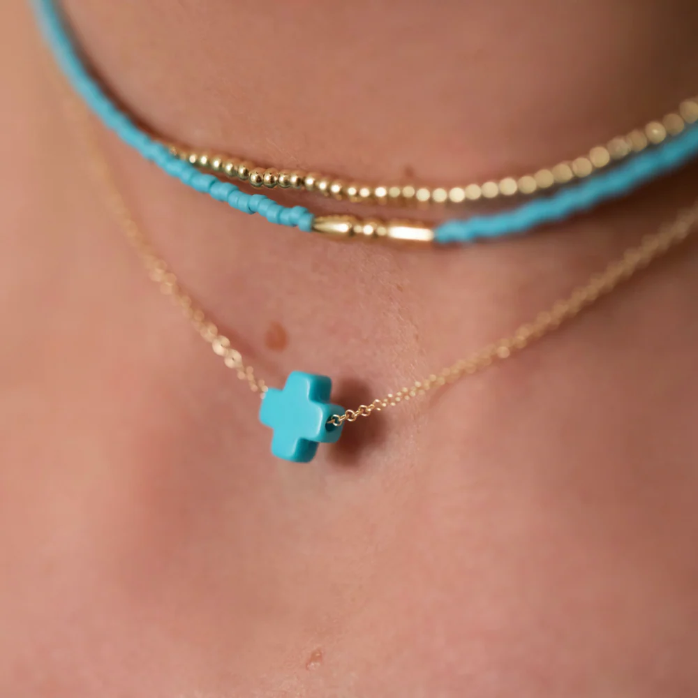 16" Necklace Gold - Signature Cross - Image 15