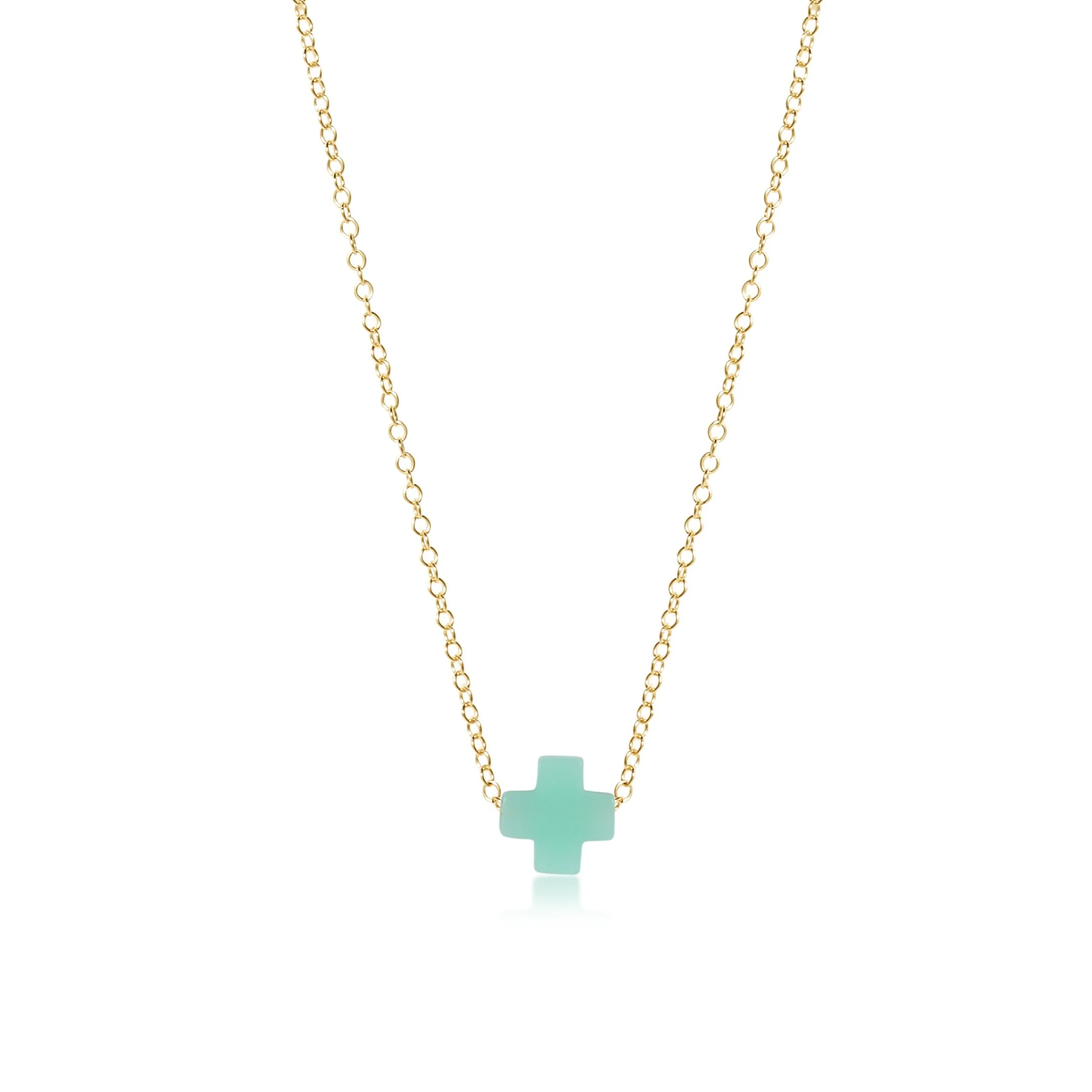 egirl 14" Necklace Gold - Signature Cross - Image 5