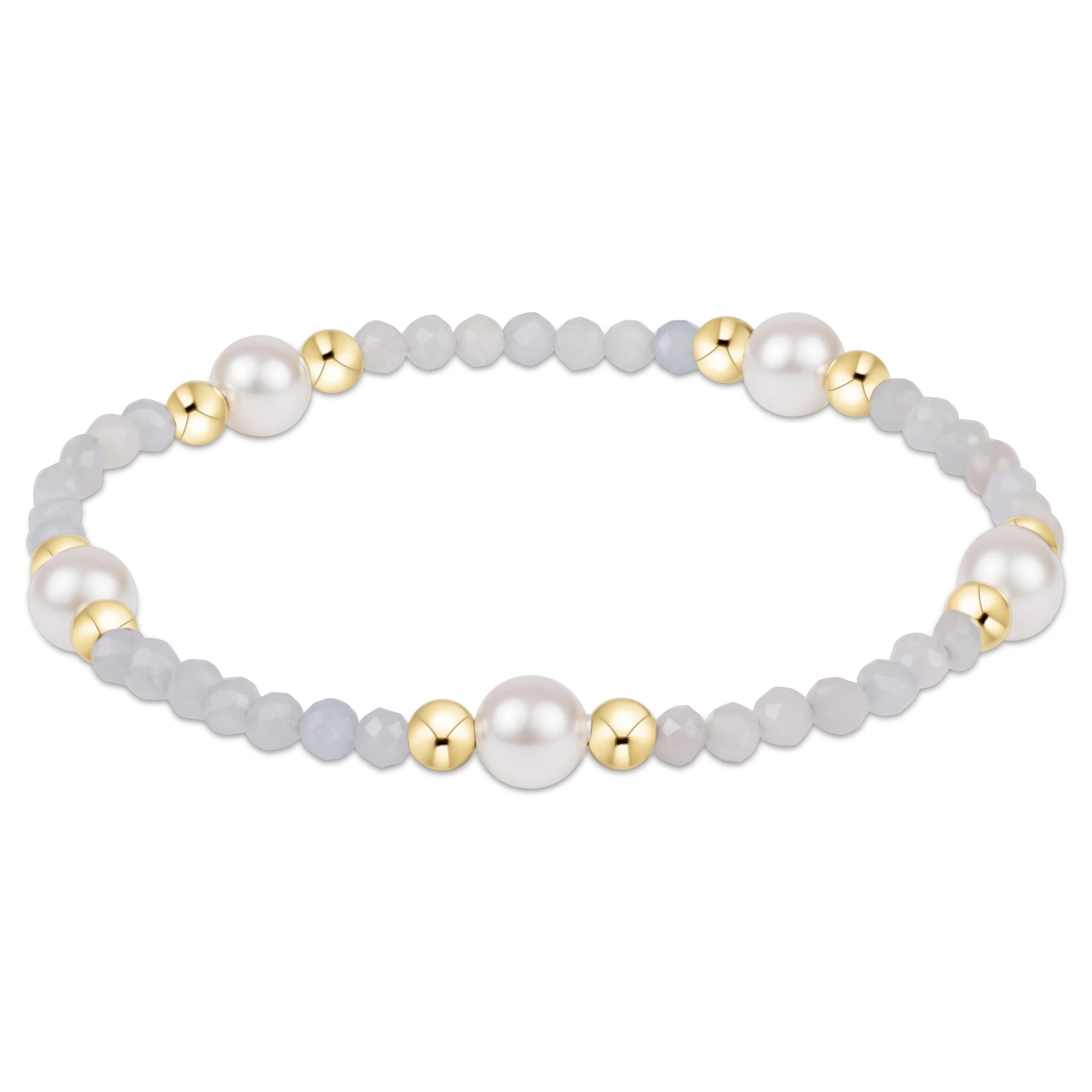 Purpose Pearl 6mm Gem Bracelet - Aquamarine