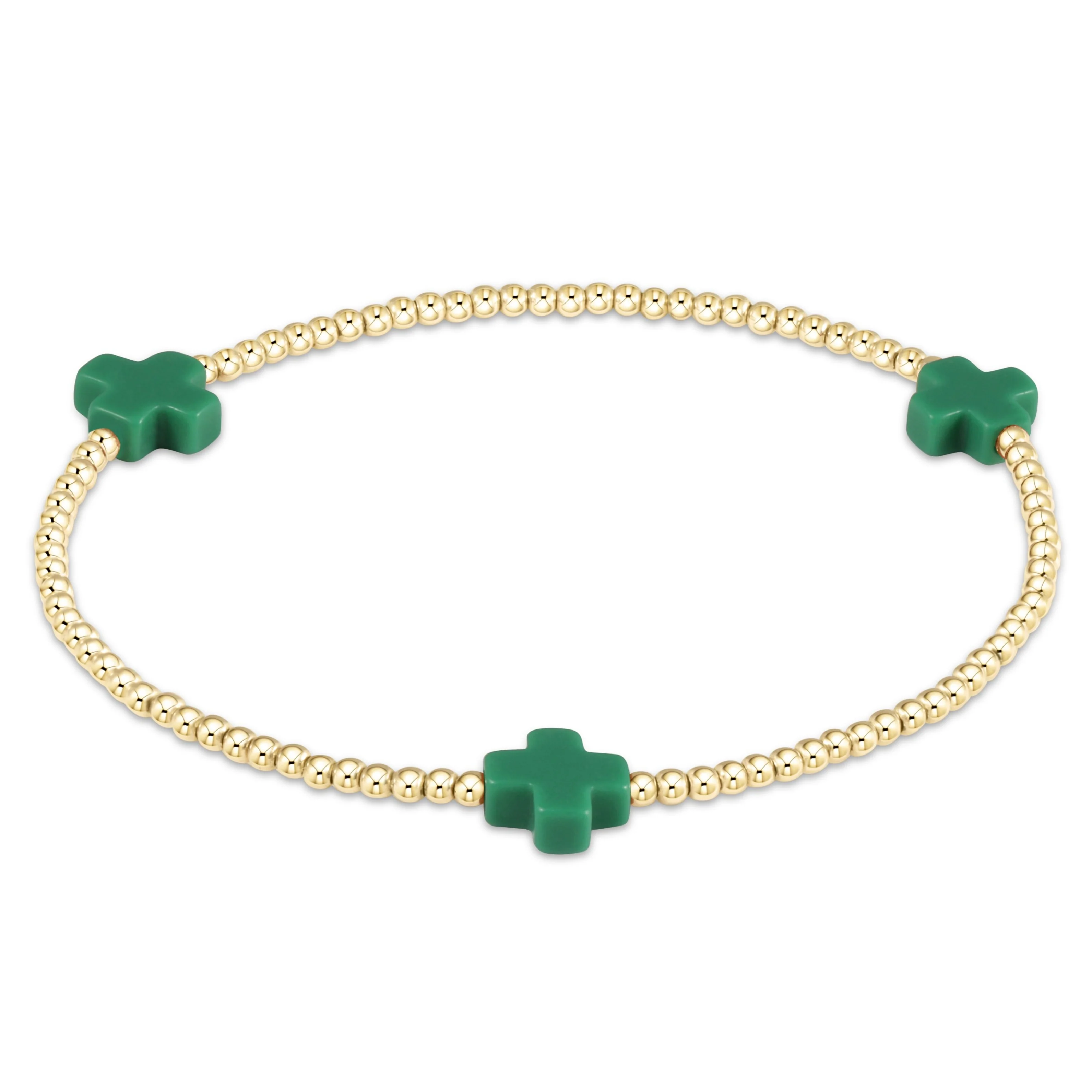 Signature Cross 2mm Gold Bracelet - Image 10