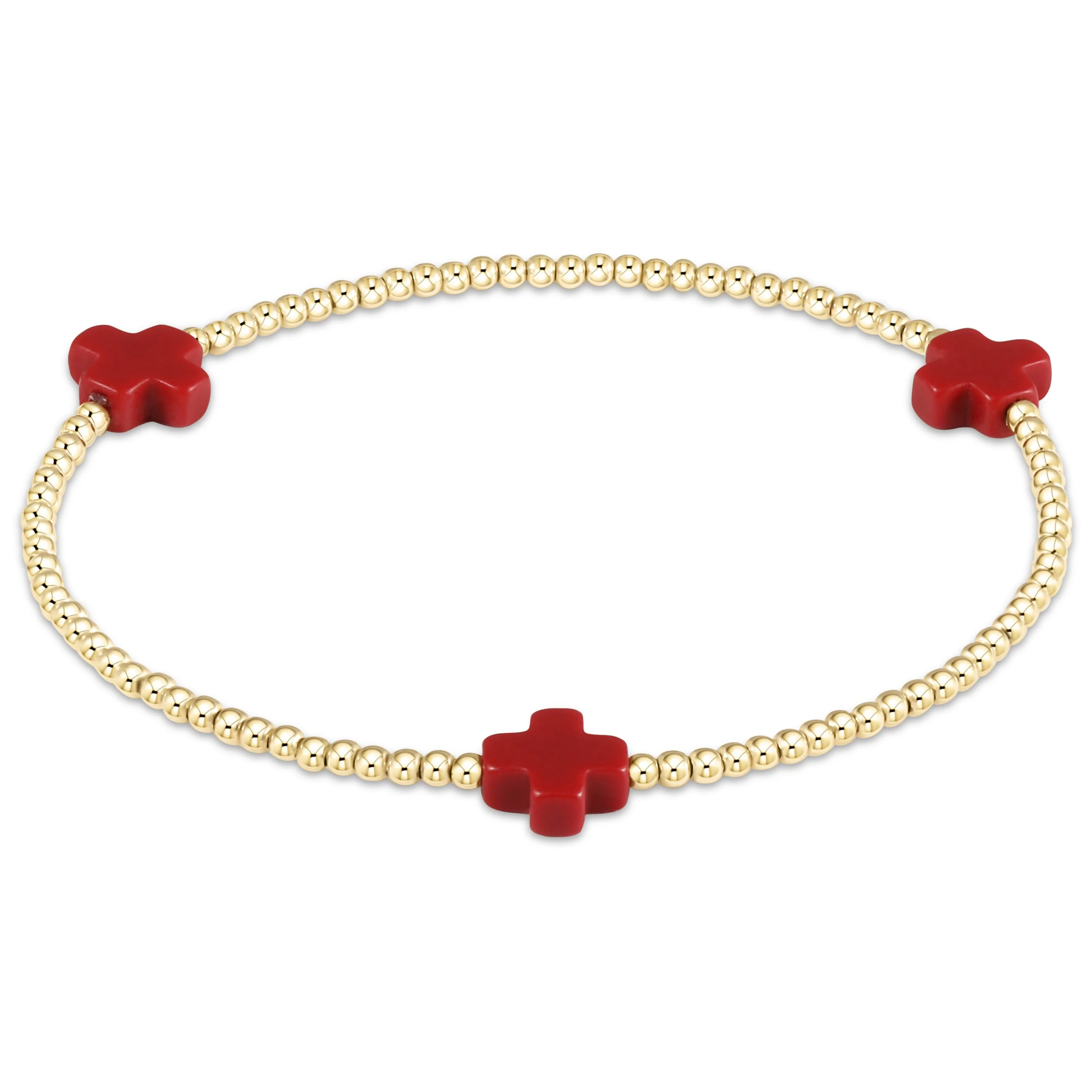 Signature Cross 2mm Gold Bracelet - Image 12