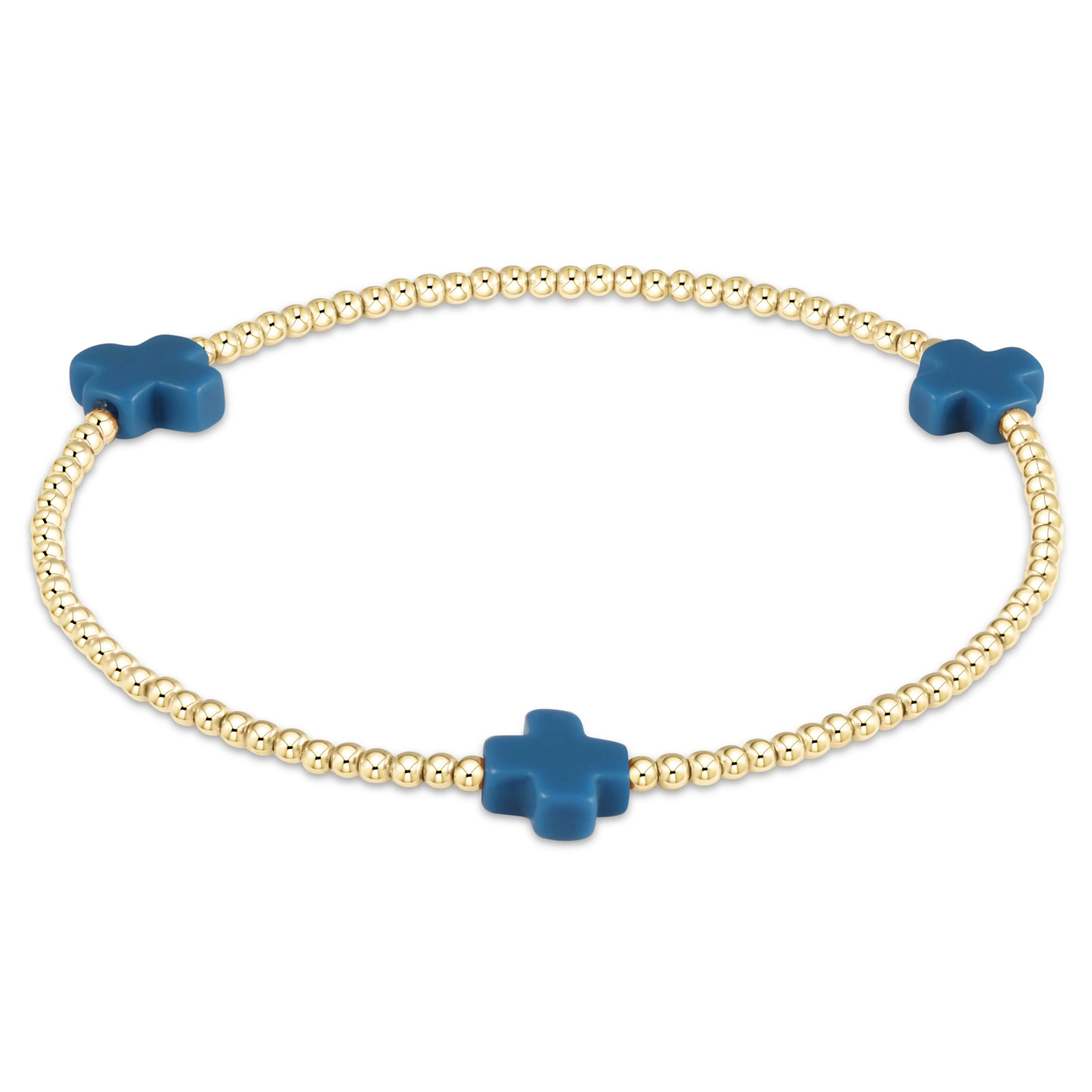 Signature Cross 2mm Gold Bracelet - Image 13
