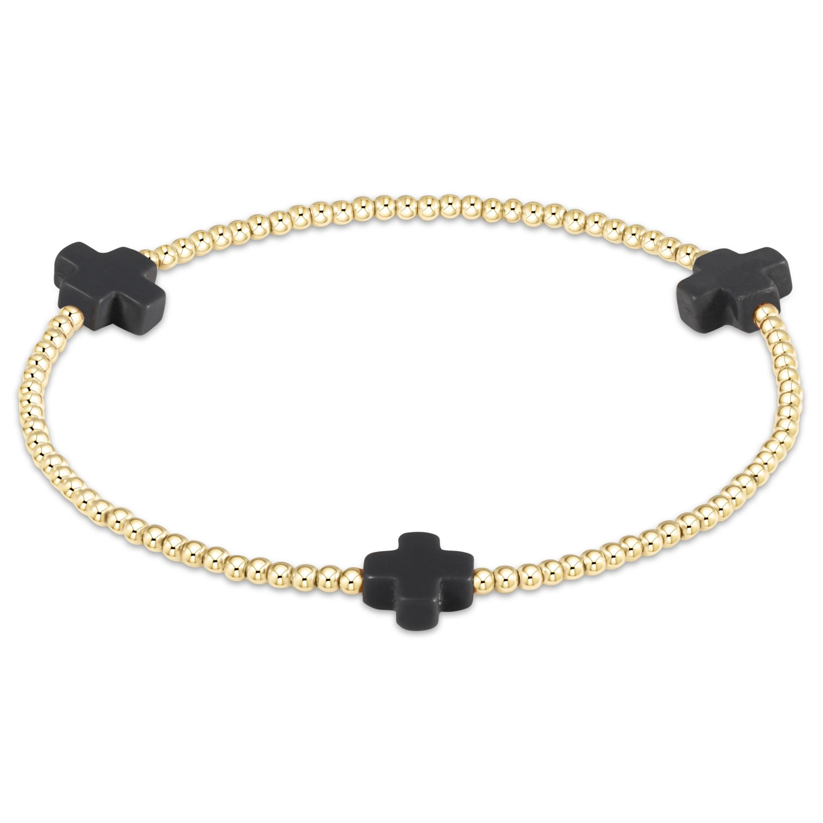 Signature Cross 2mm Gold Bracelet - Image 14