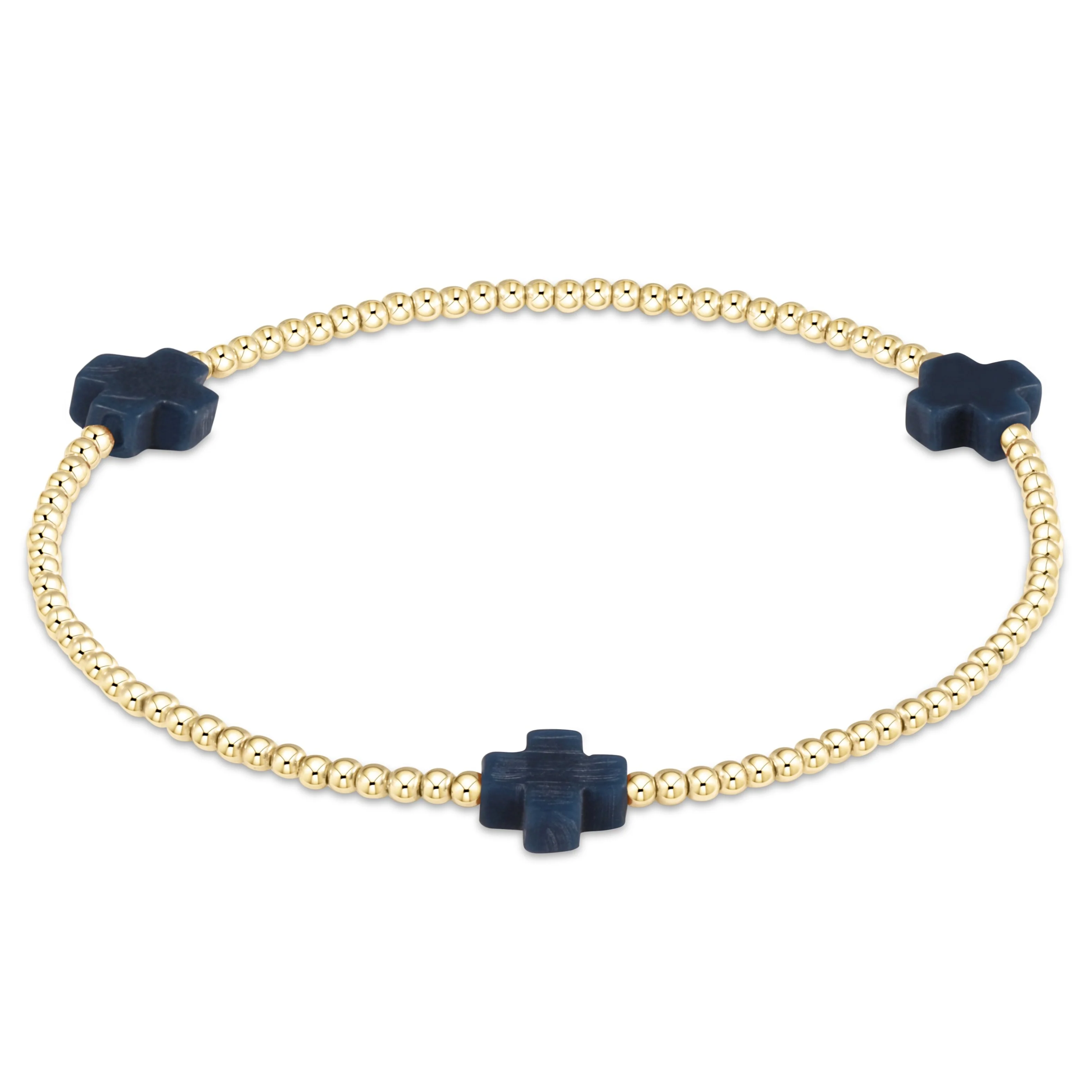 Signature Cross 2mm Gold Bracelet - Image 5