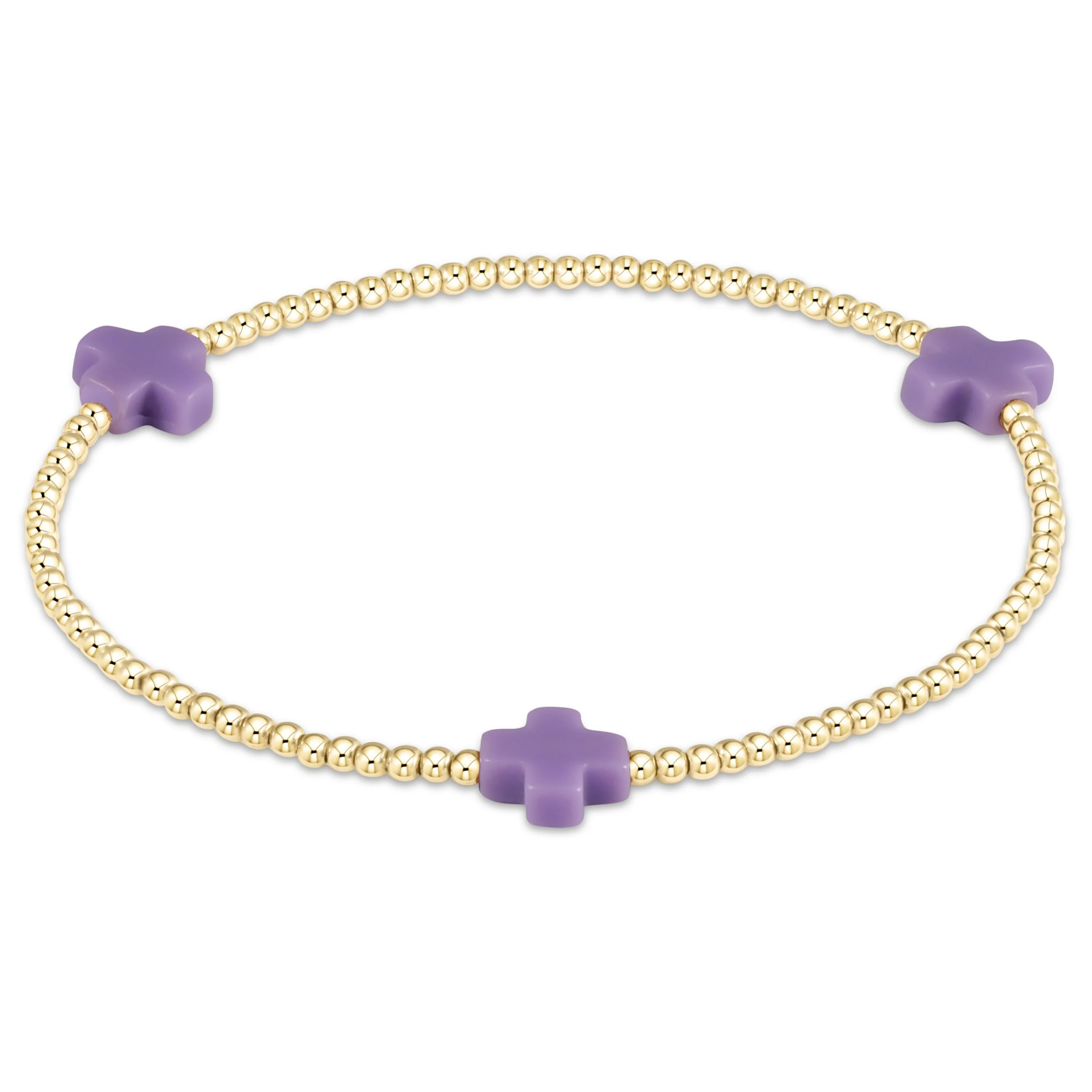 Signature Cross 2mm Gold Bracelet - Image 7