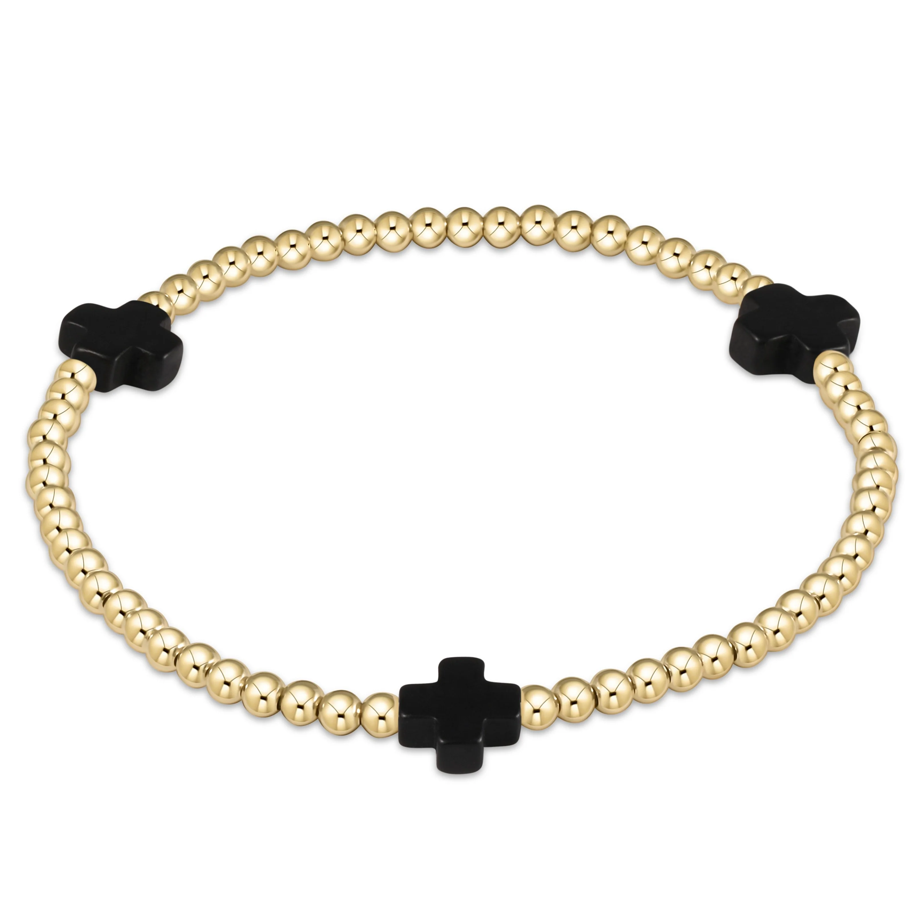 Signature Cross 3mm Gold Bracelet - Image 11