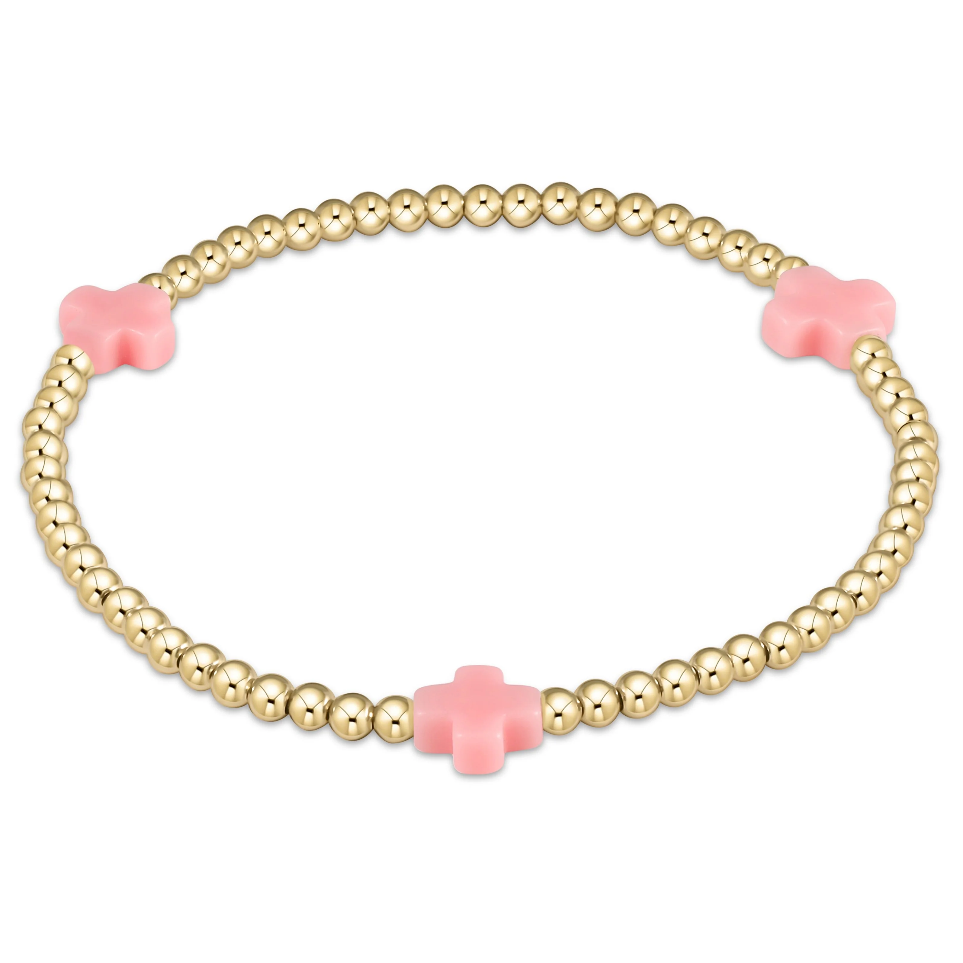 egirl Signature Cross 3mm Gold Bracelet - Image 6