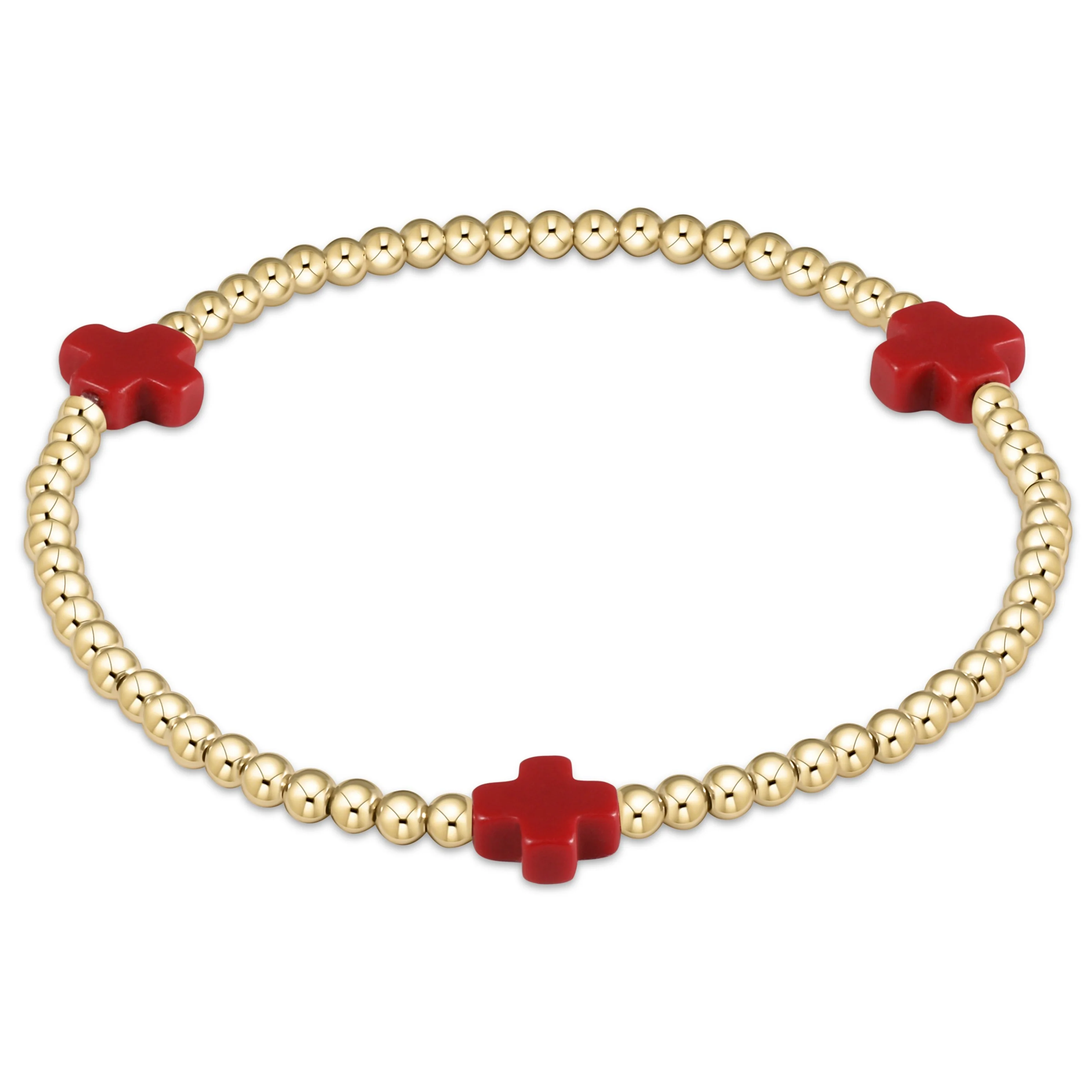 egirl Signature Cross 3mm Gold Bracelet - Image 12