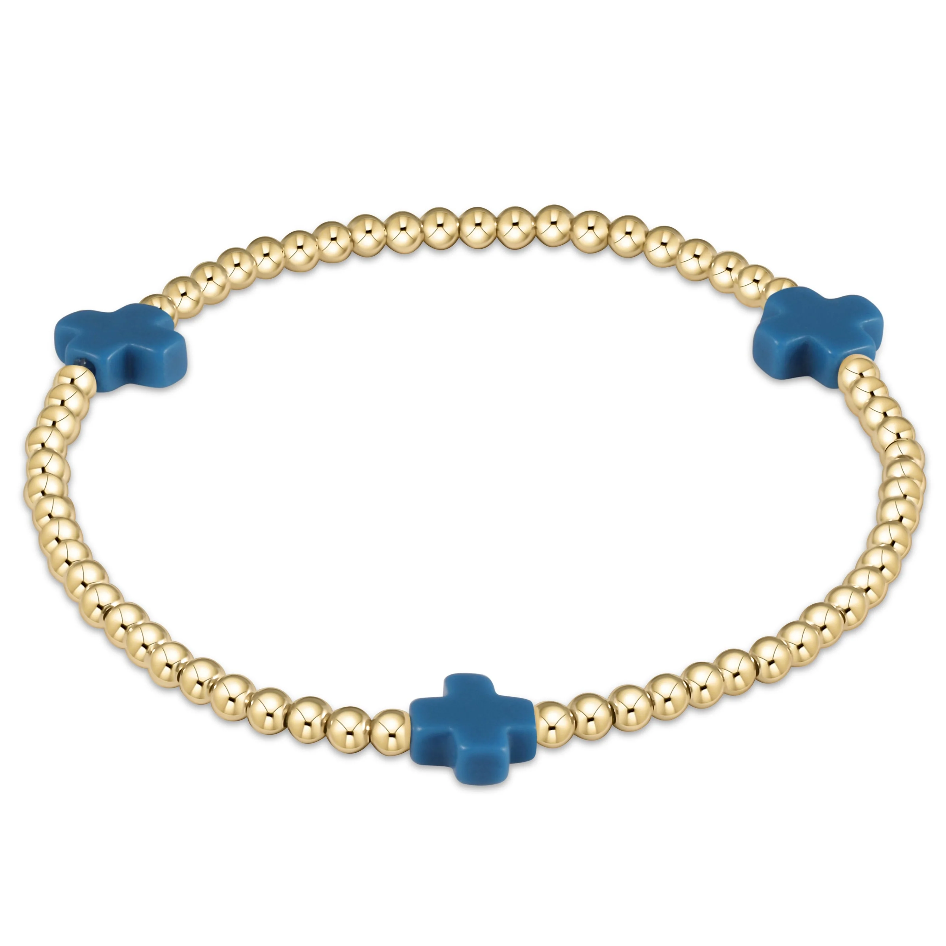 egirl Signature Cross 3mm Gold Bracelet - Image 10