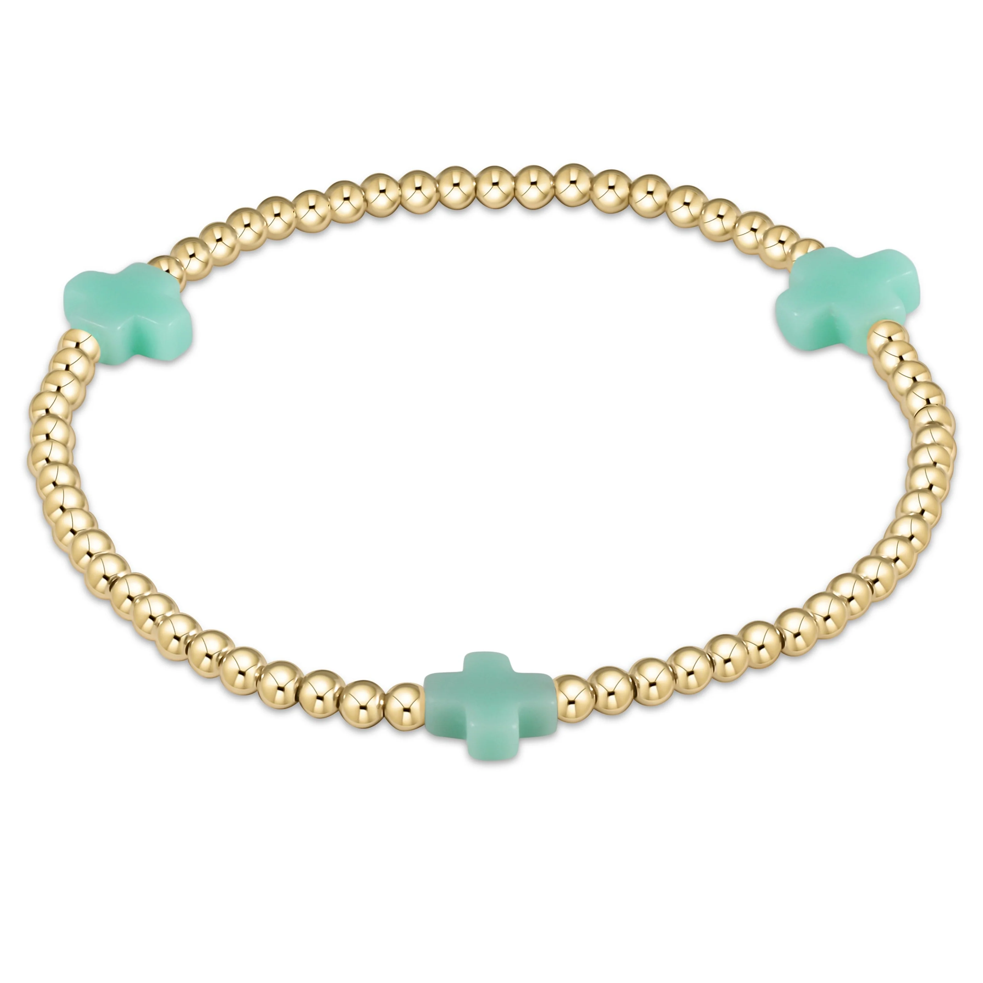 egirl Signature Cross 3mm Gold Bracelet - Image 5