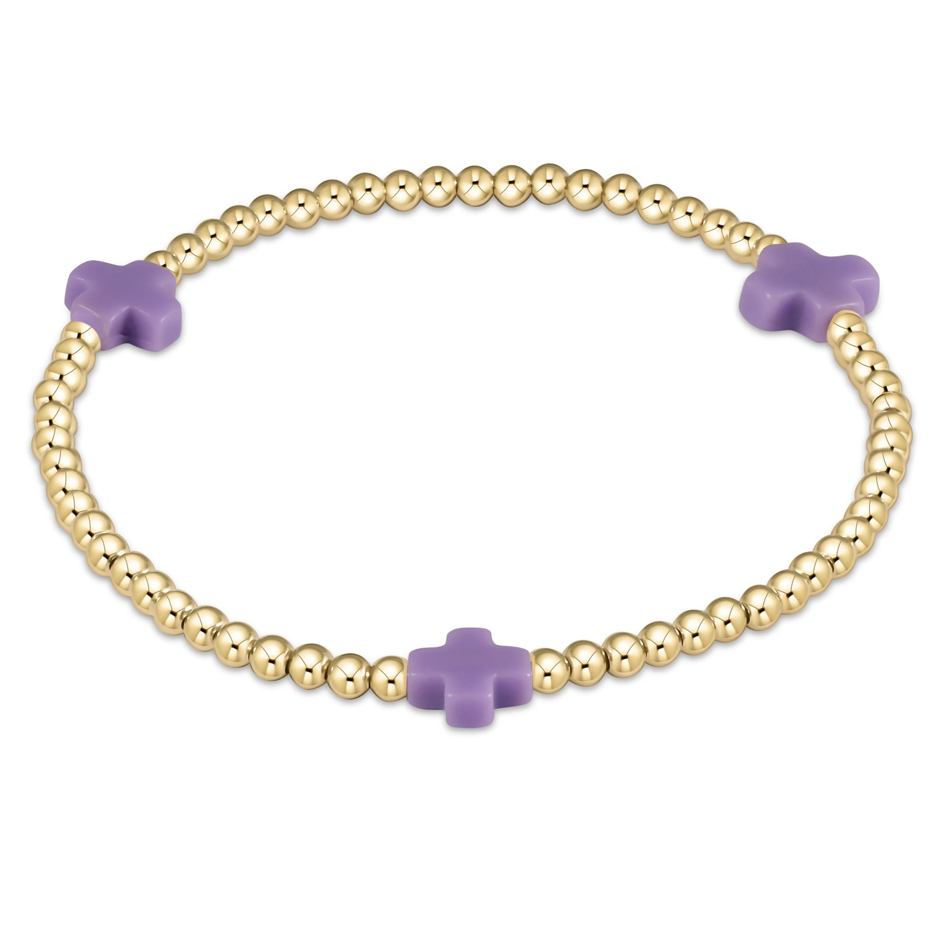 egirl Signature Cross 3mm Gold Bracelet - Image 4