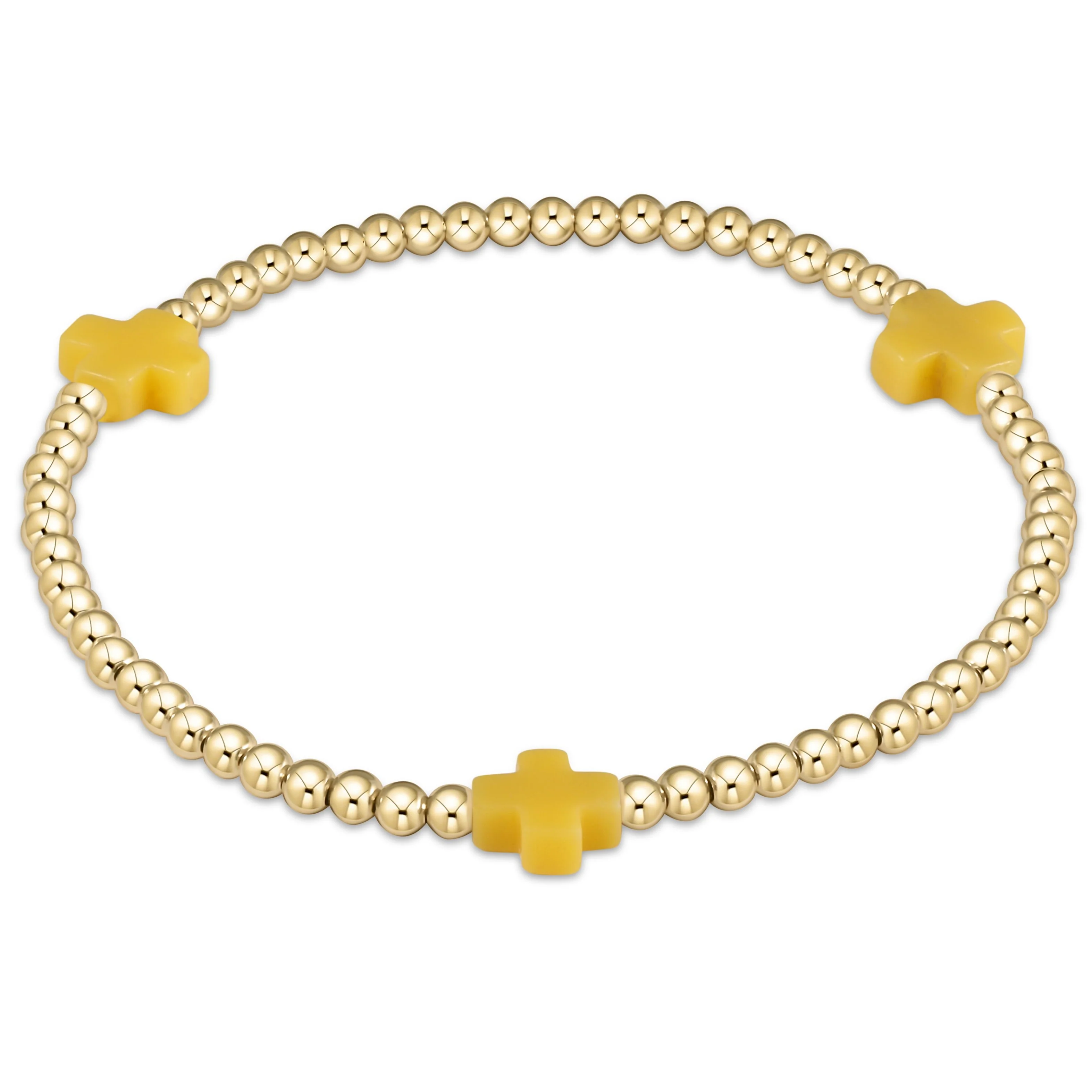 egirl Signature Cross 3mm Gold Bracelet - Image 9