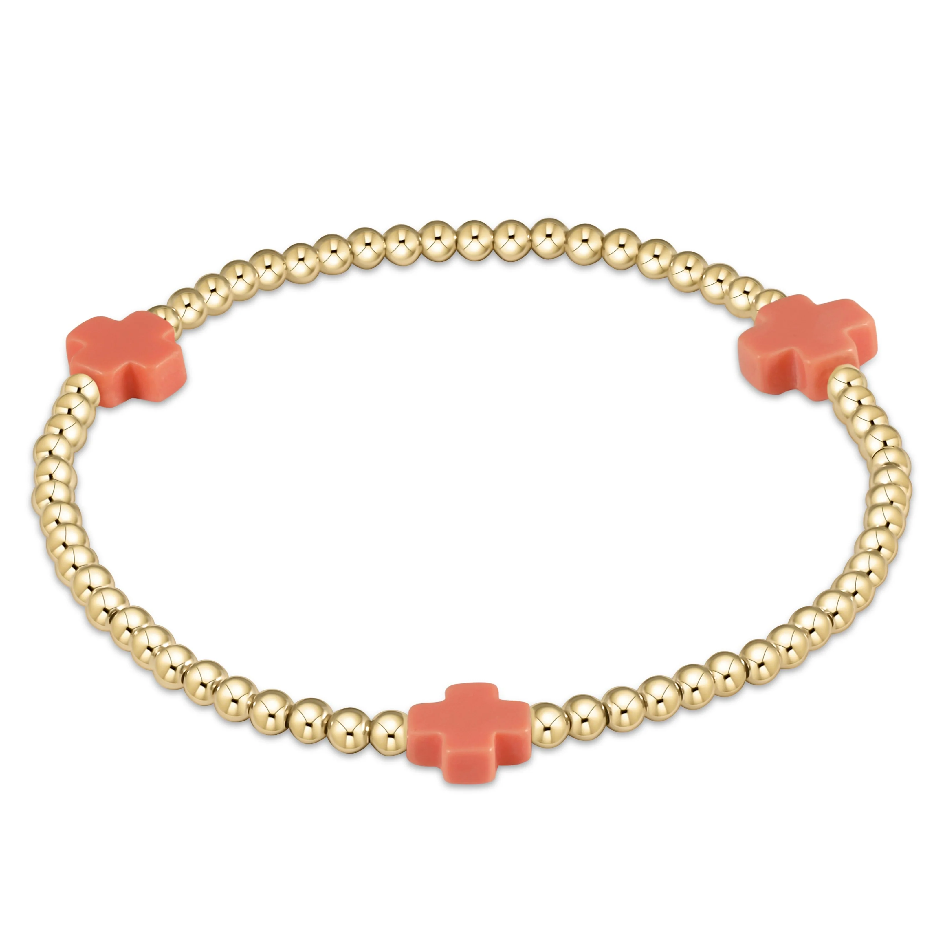 egirl Signature Cross 3mm Gold Bracelet - Image 8