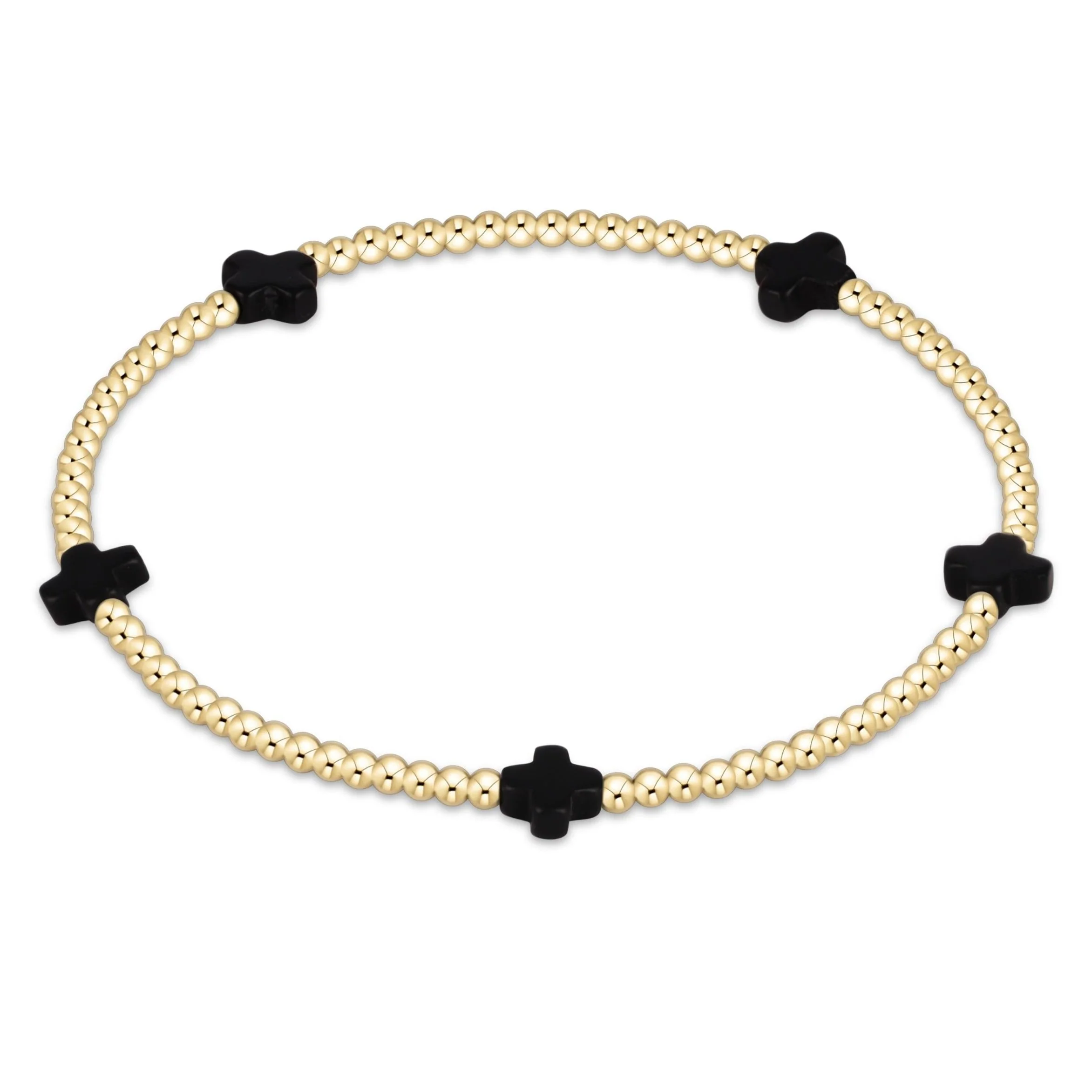 Signature Cross Small 2mm Gold Bracelet - Image 11