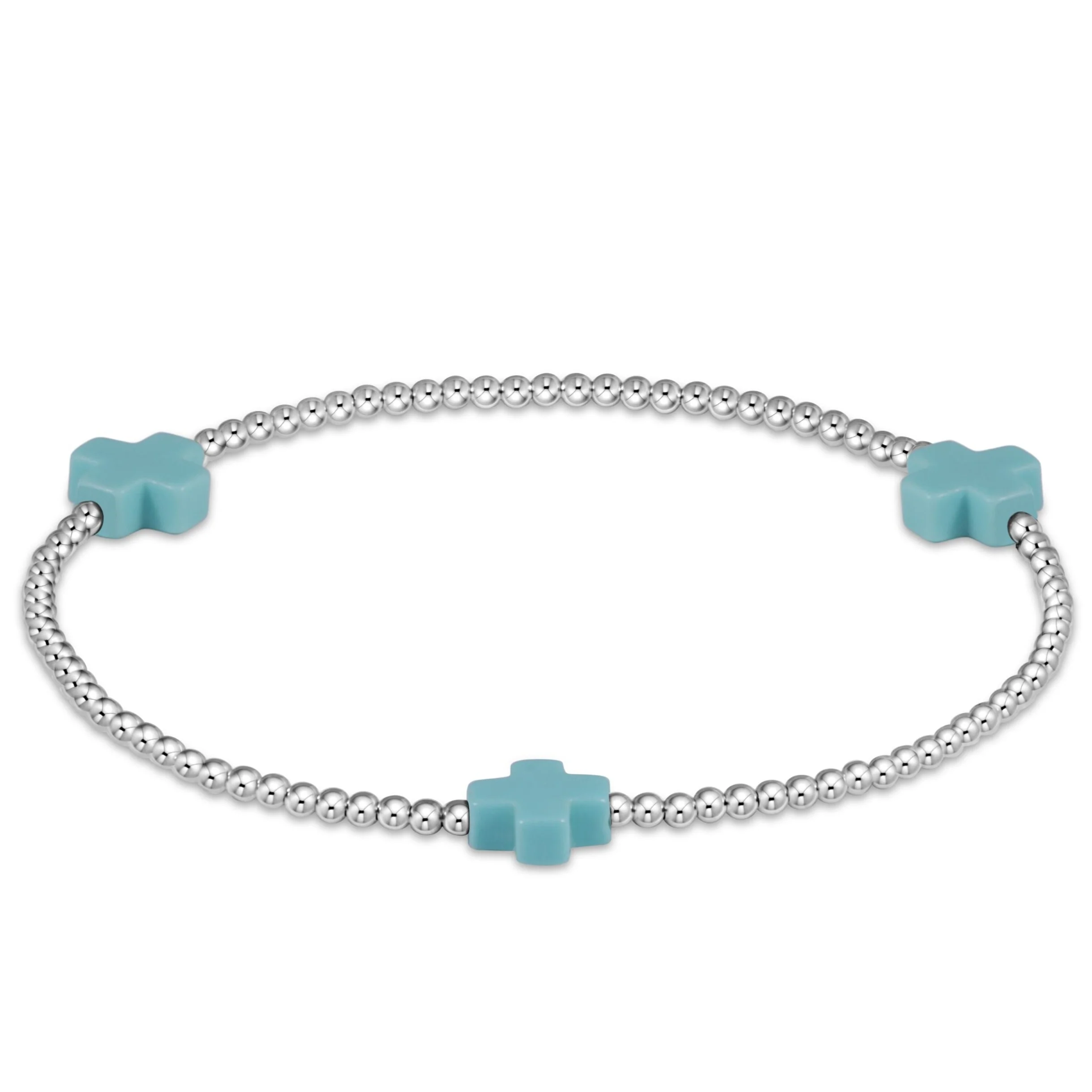 Signature Cross 2mm Sterling Bracelet - Image 3