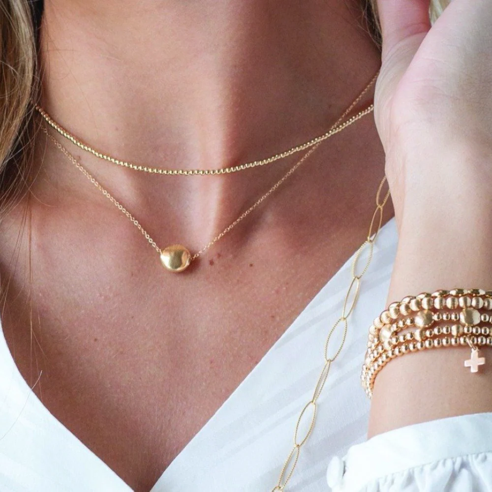 Choker Beaded - Classic Gold 2mm - Image 3